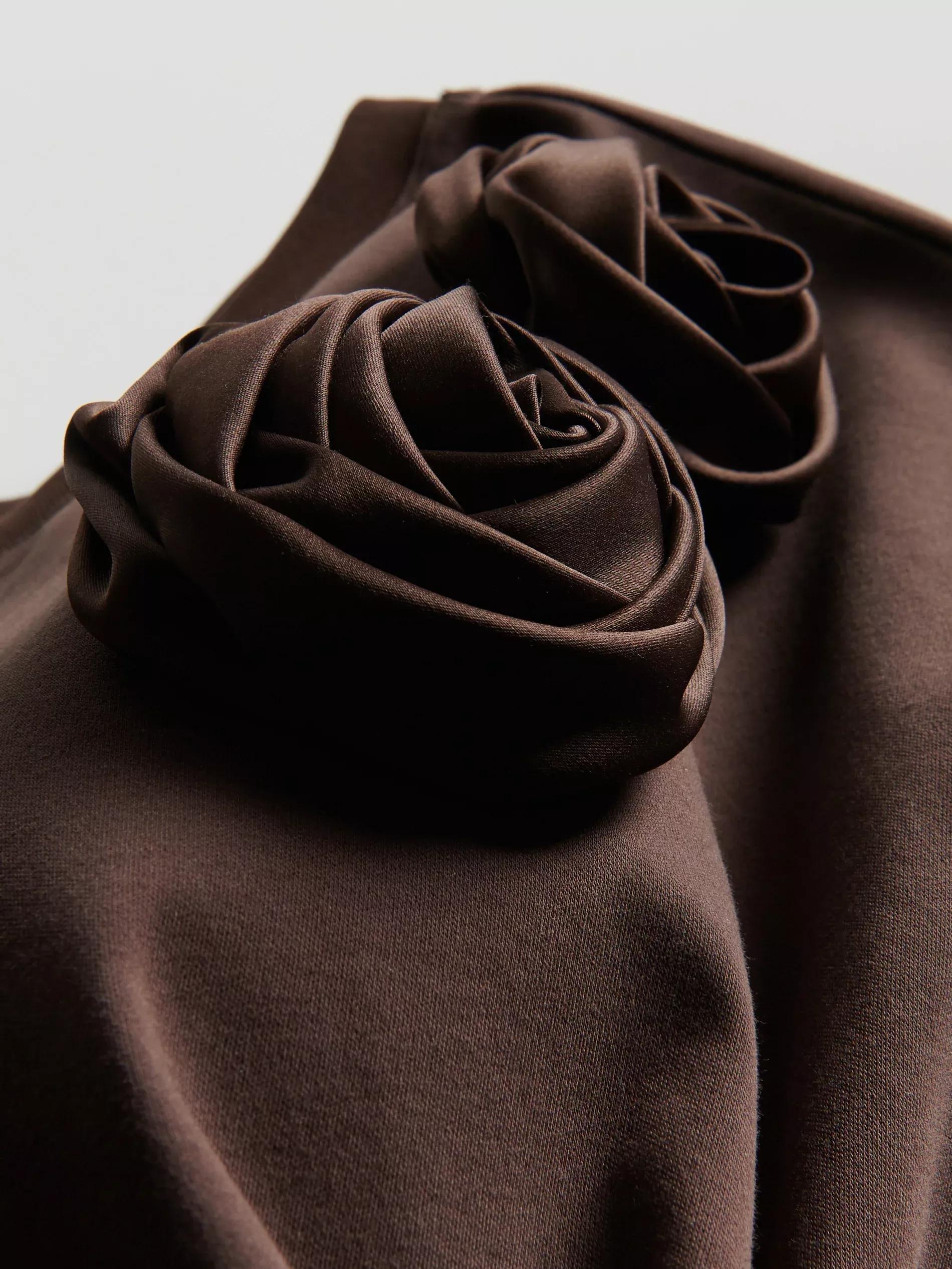 Brown Mercerised Organic Cotton T-Shirt, , large image number 1