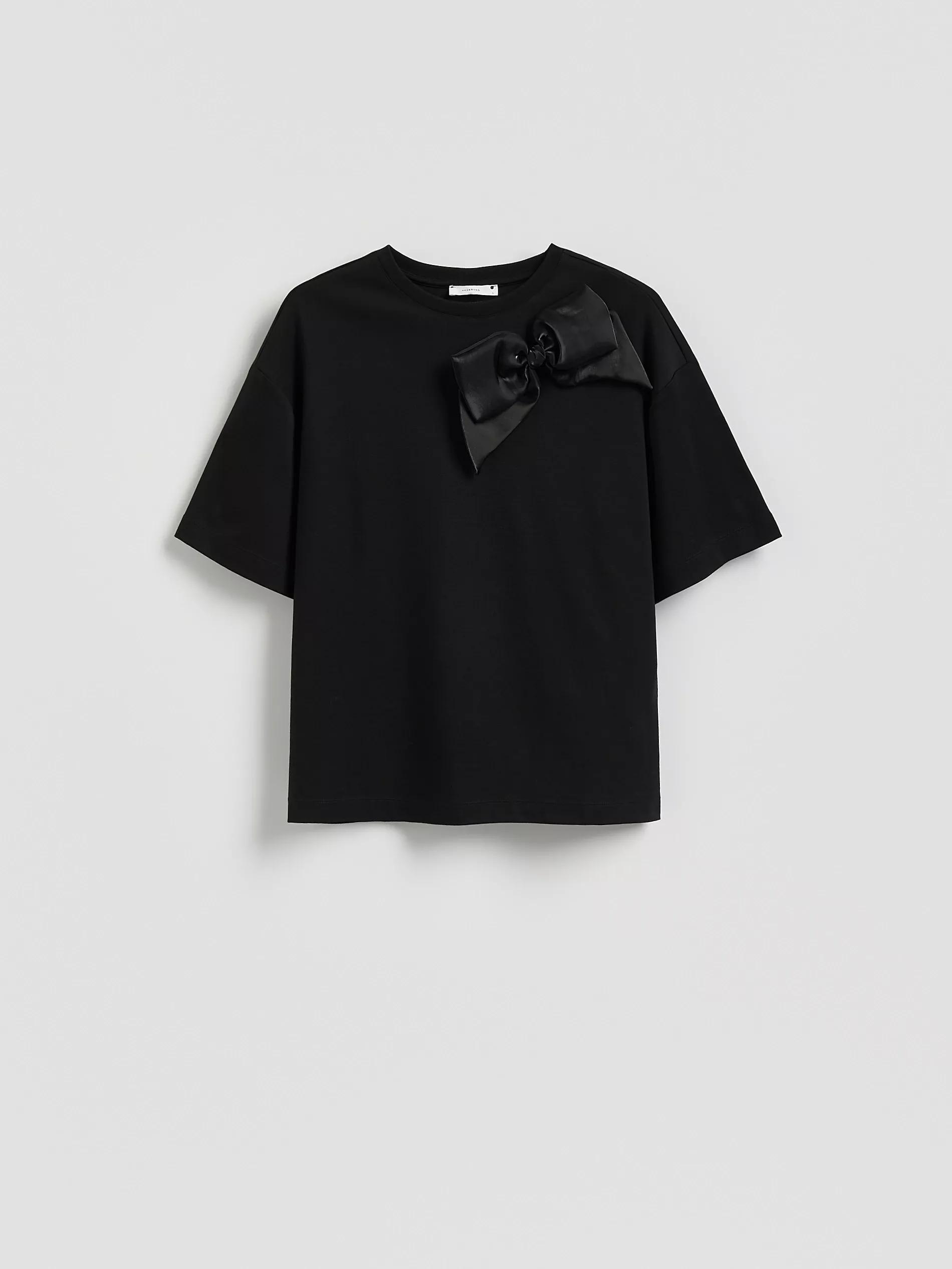BLACK Mercerised organic cotton T-shirt, Black, large image number 3