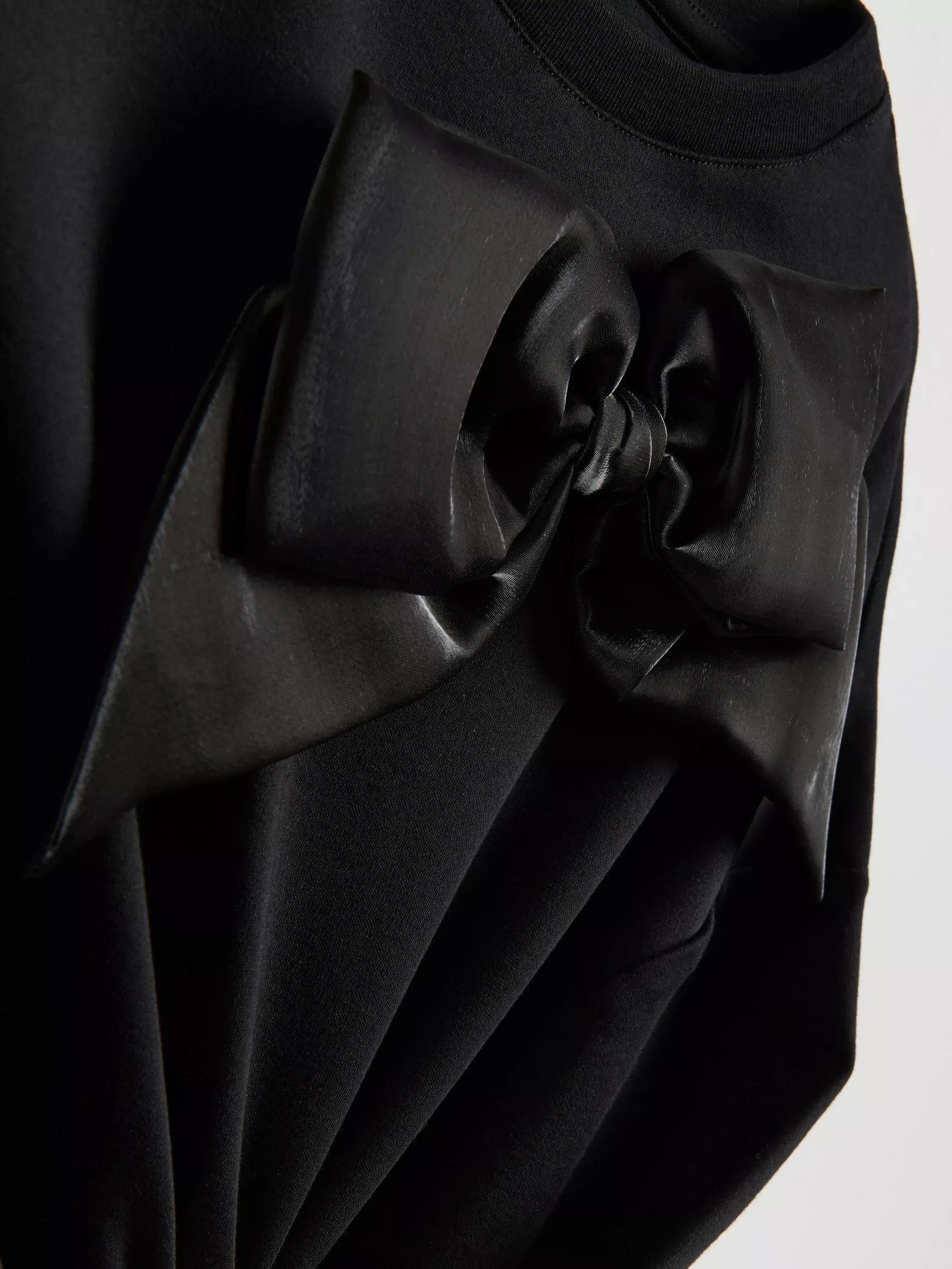 BLACK Mercerised organic cotton T-shirt, Black, large image number 4