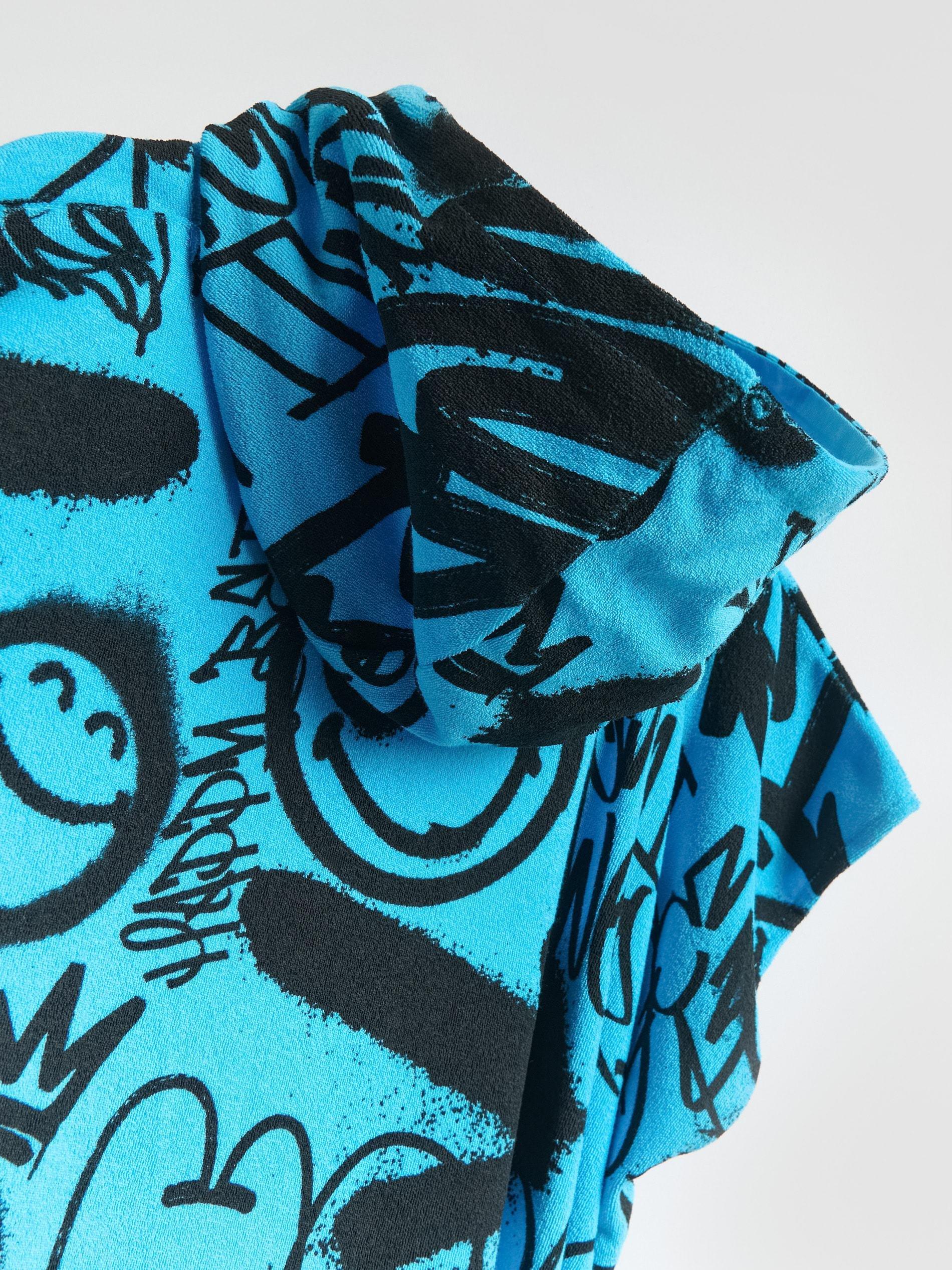Blue Smileyworld Beach Towel, Turquoise, large image number 1