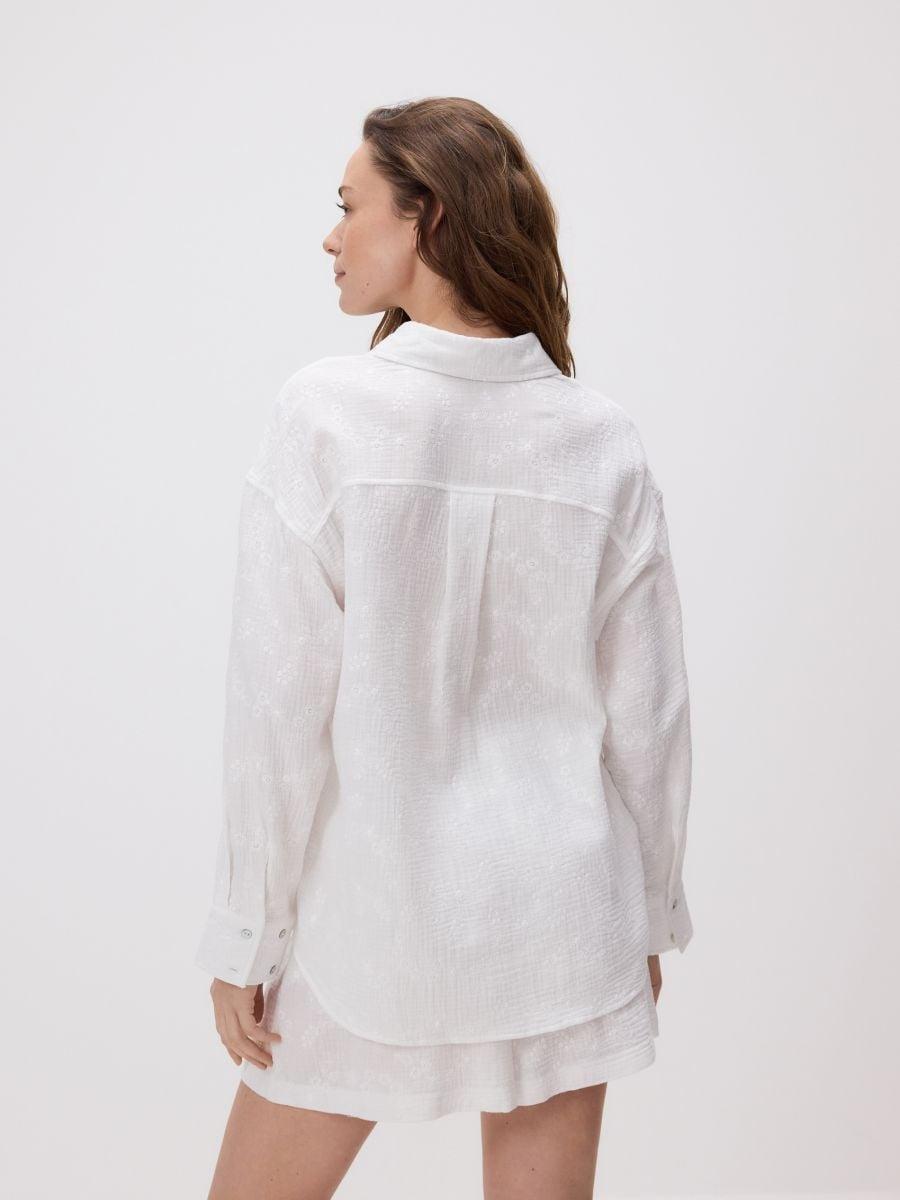 White Cotton Shirt, , large image number 2