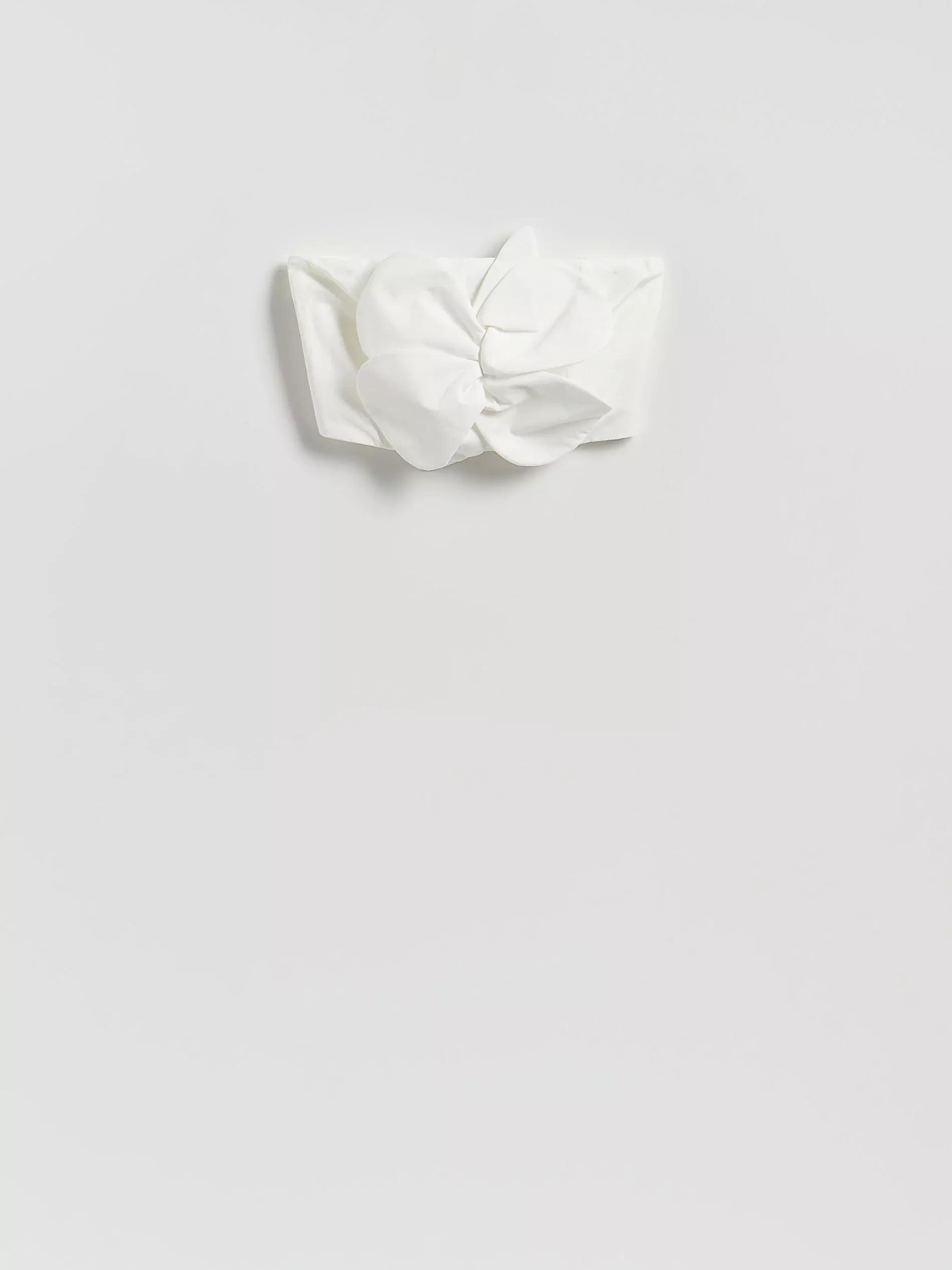 CREAM Top with floral applique, Ivory, large image number 4