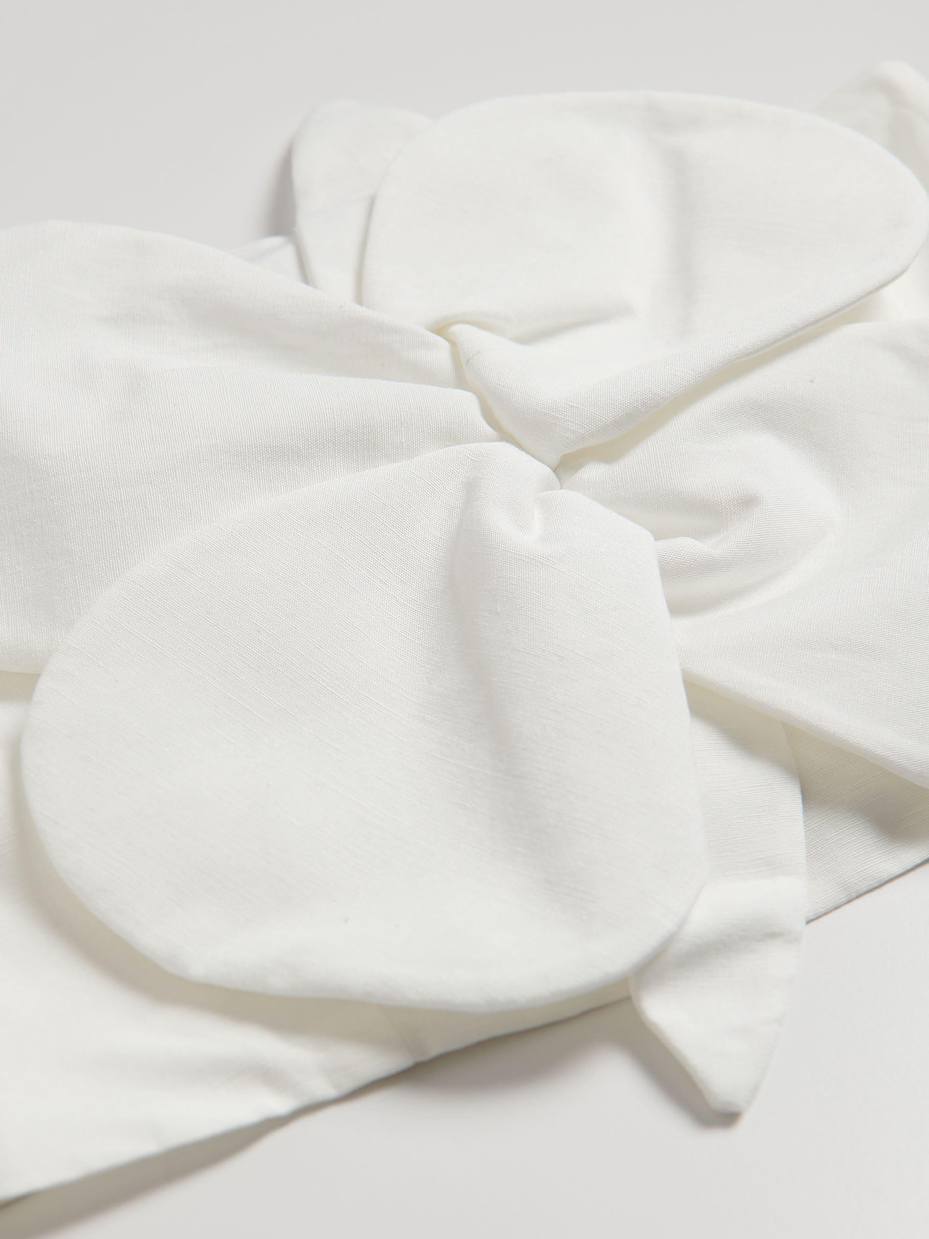 CREAM Top with floral applique, Ivory, large image number 5