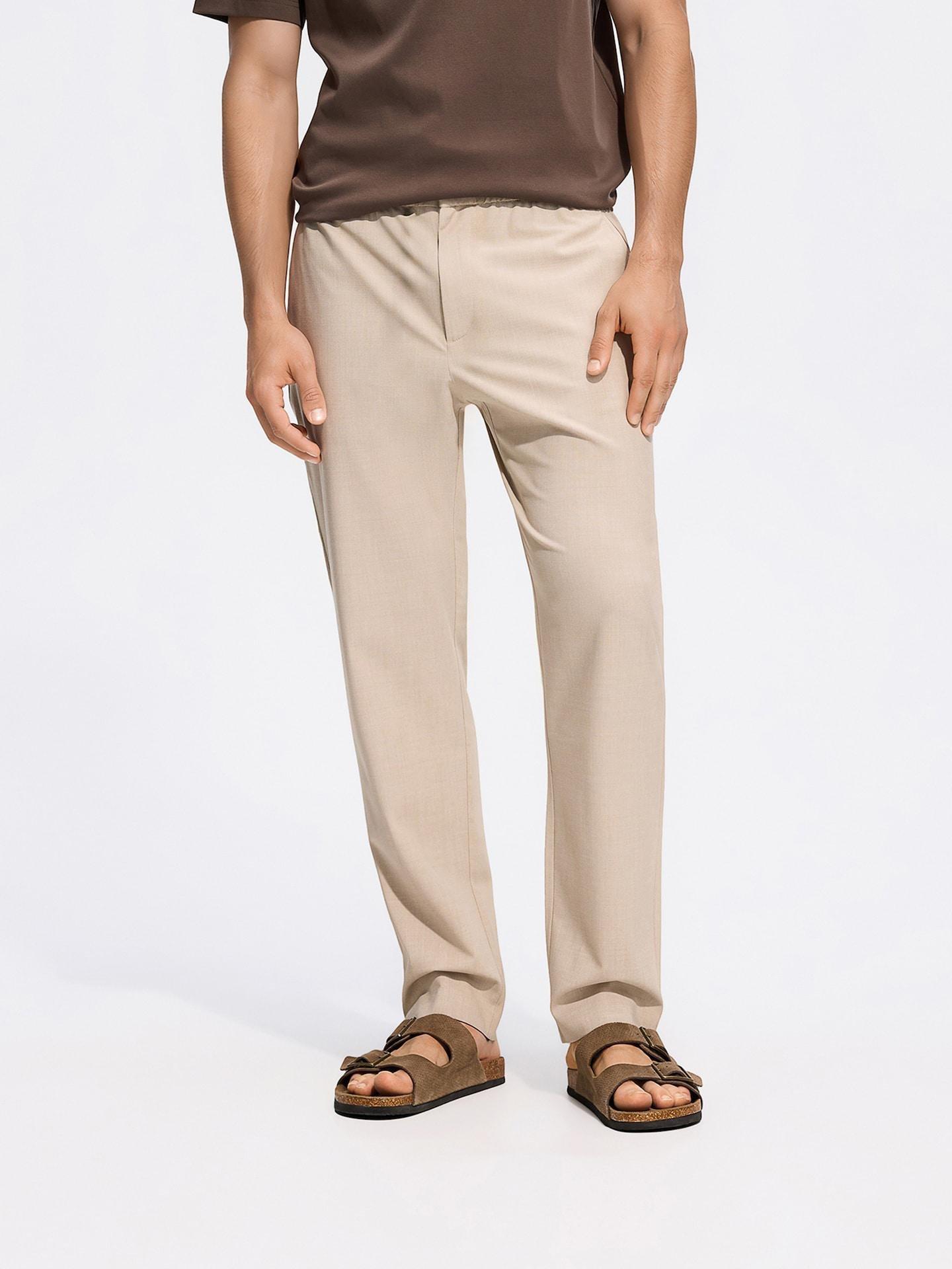 Beige Joggers, Beige, large image number 0