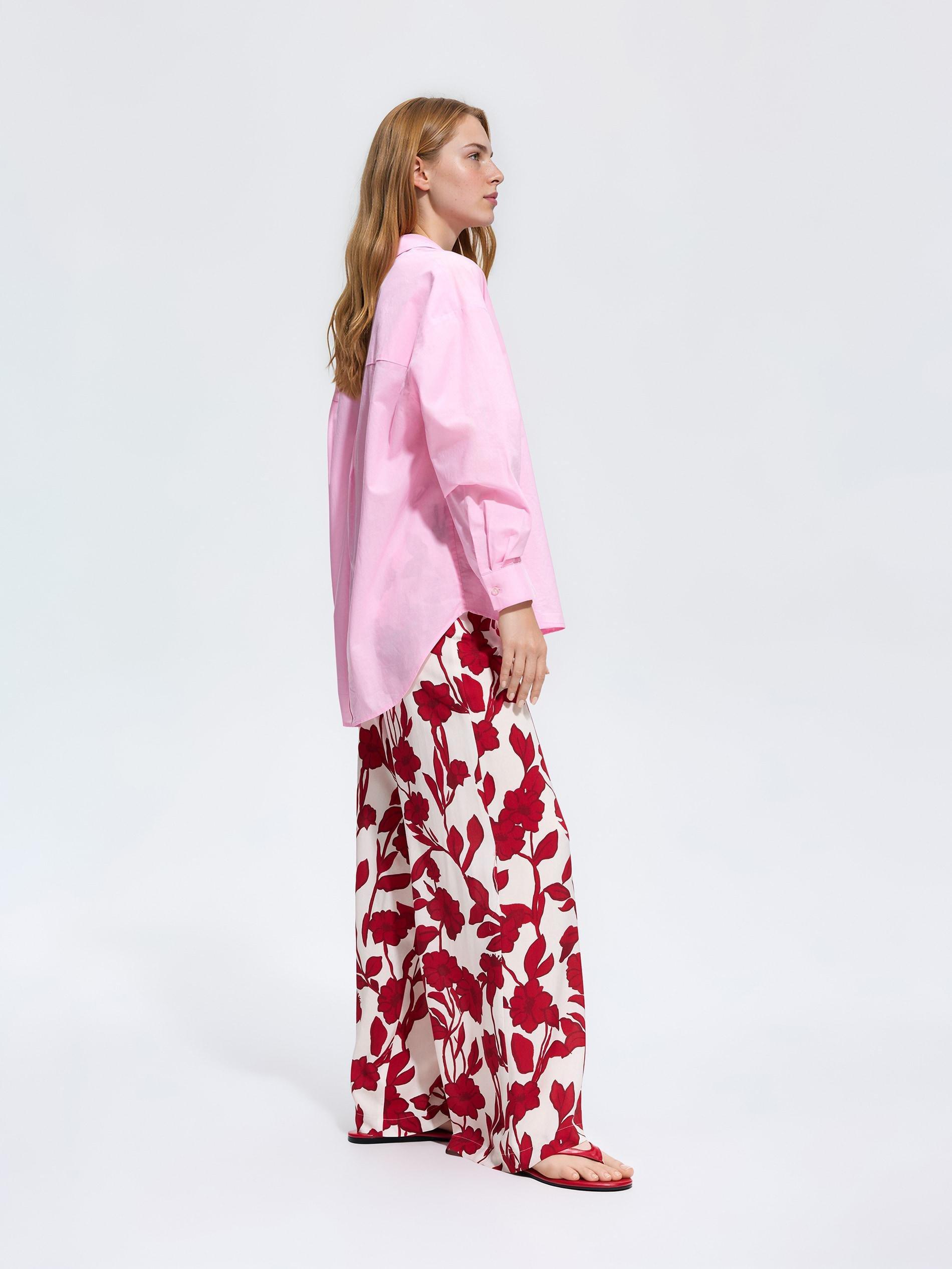 Multicolour Patterned Viscose Trousers, Multicolor, large image number 2