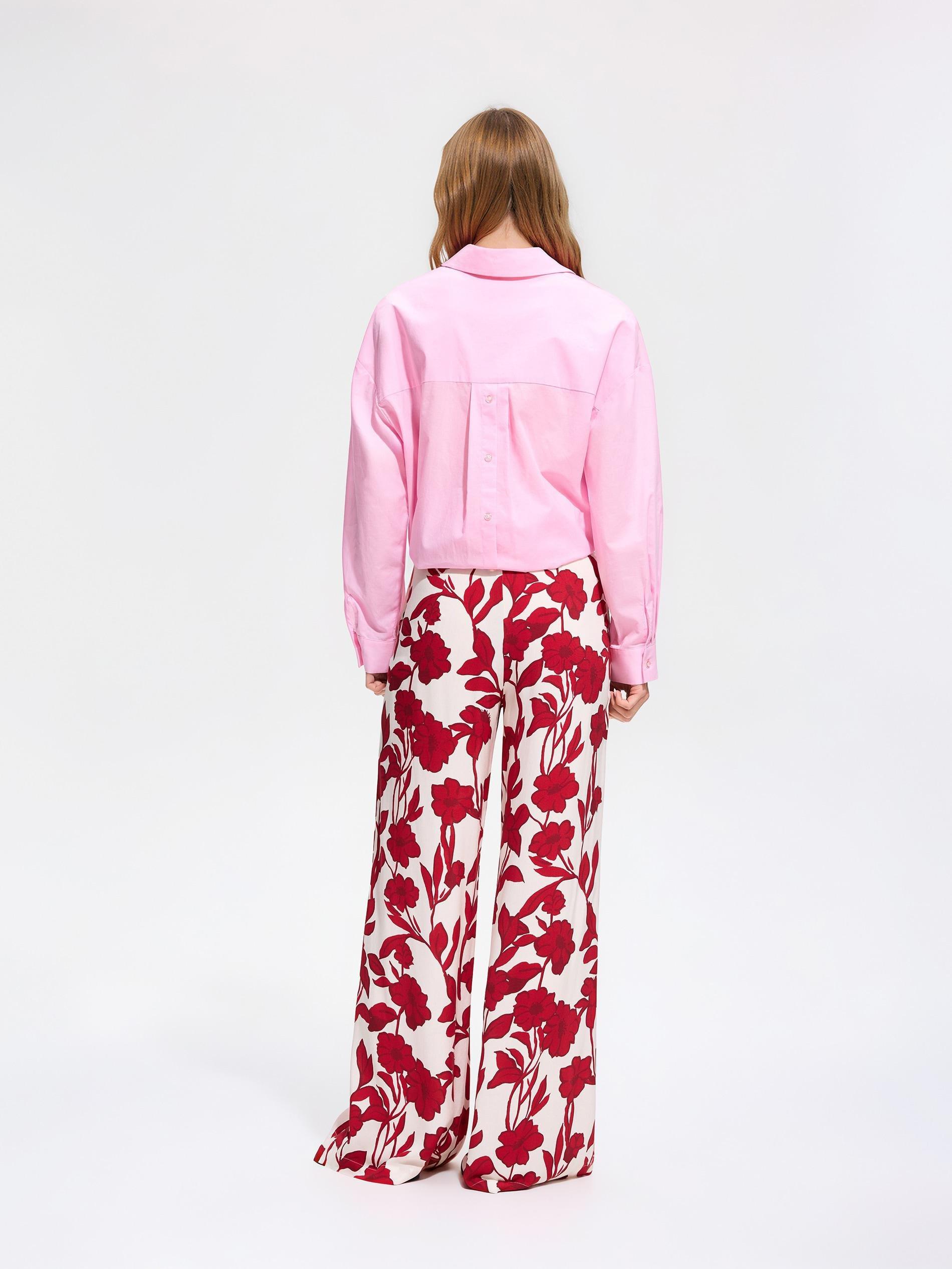 Multicolour Patterned Viscose Trousers, Multicolor, large image number 3
