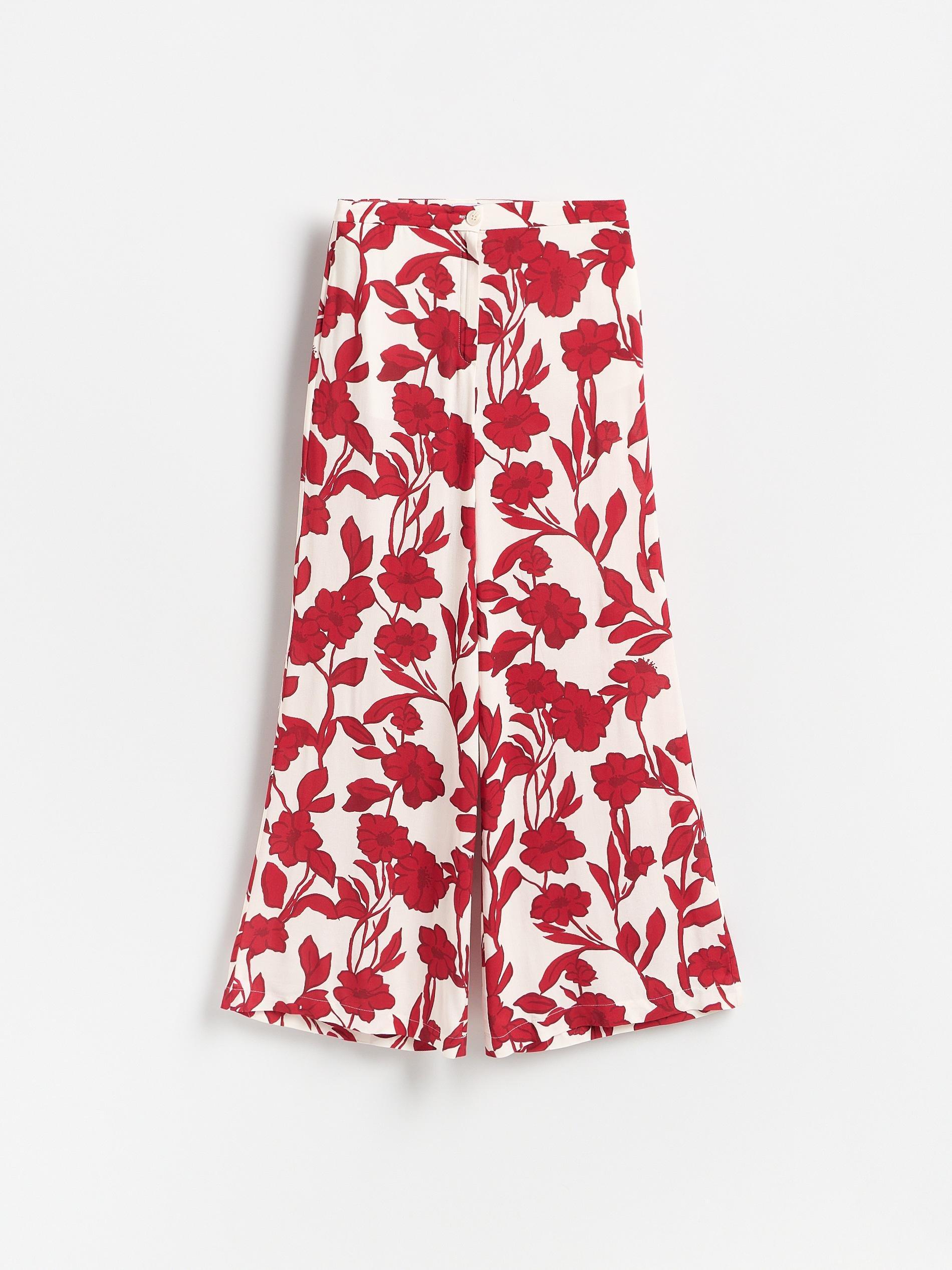Multicolour Patterned Viscose Trousers, Multicolor, large image number 4