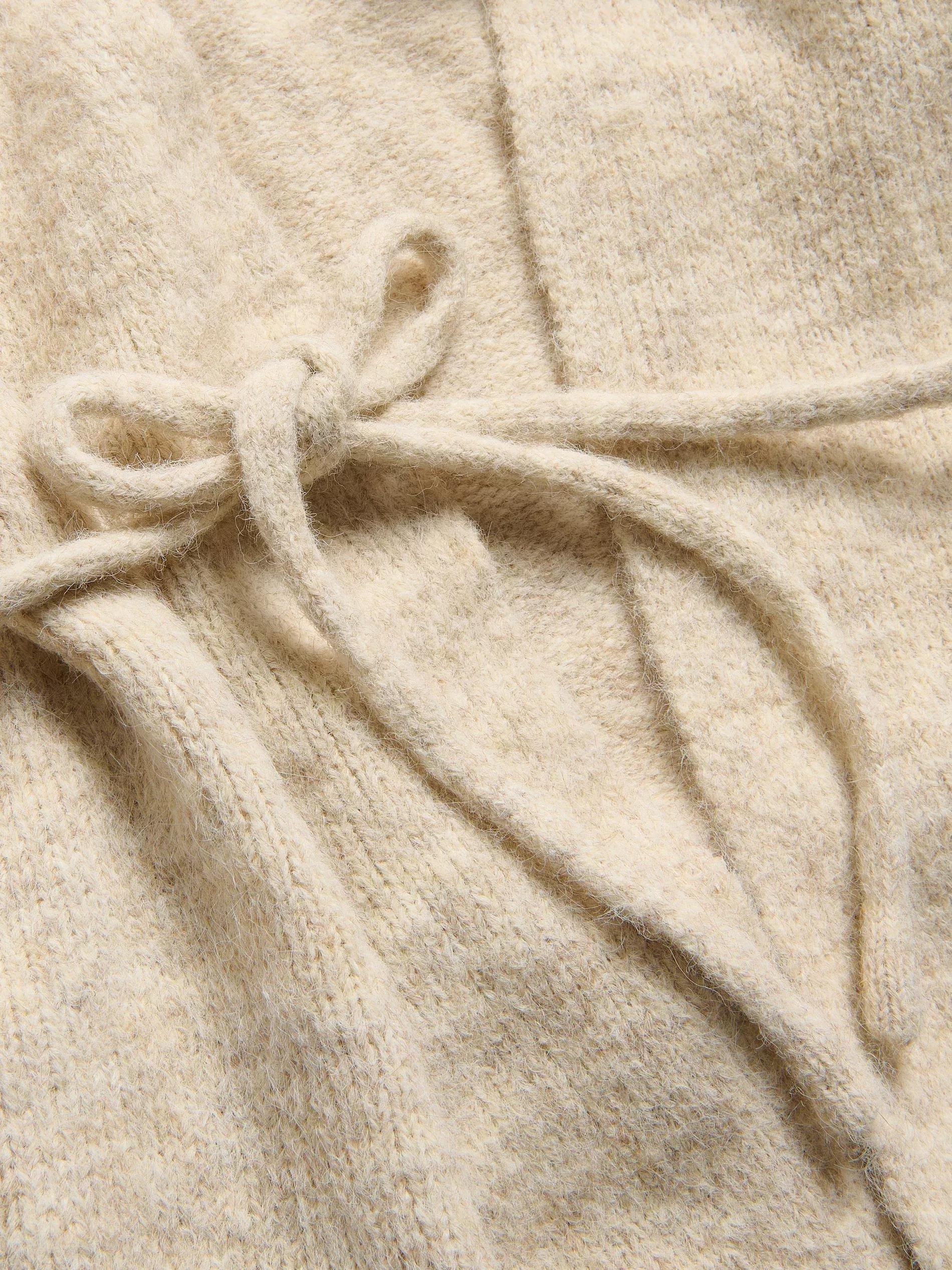 Beige Cardigan With Tie Detail, Beige, large image number 5