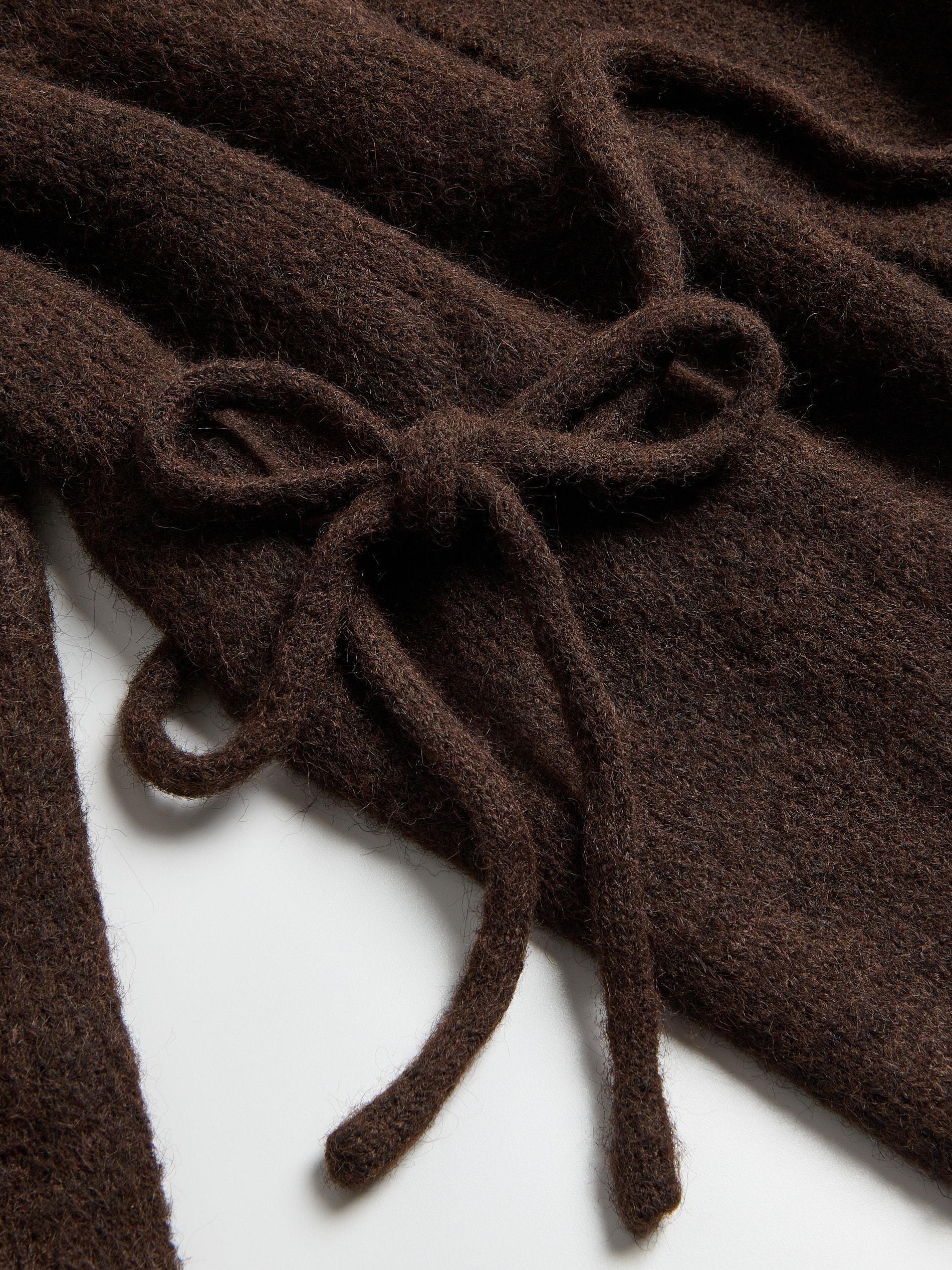 Brown Cardigan With Tie Detail, Brown, large image number 5