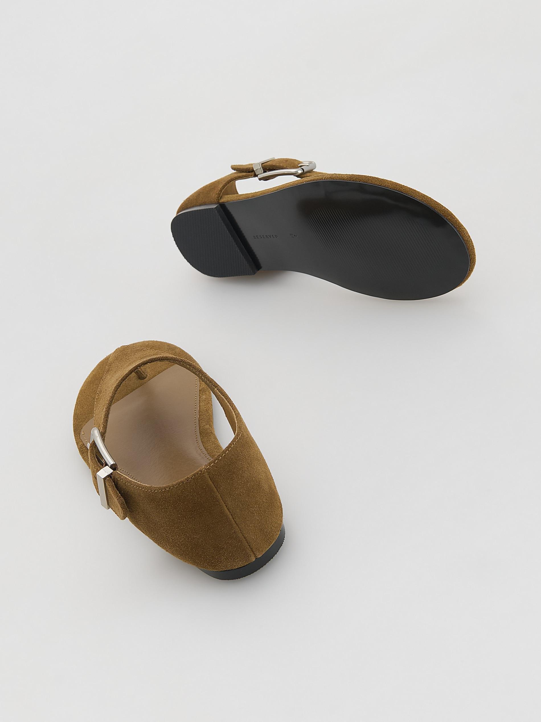 Brown Suede Sandals, Brown, large image number 2