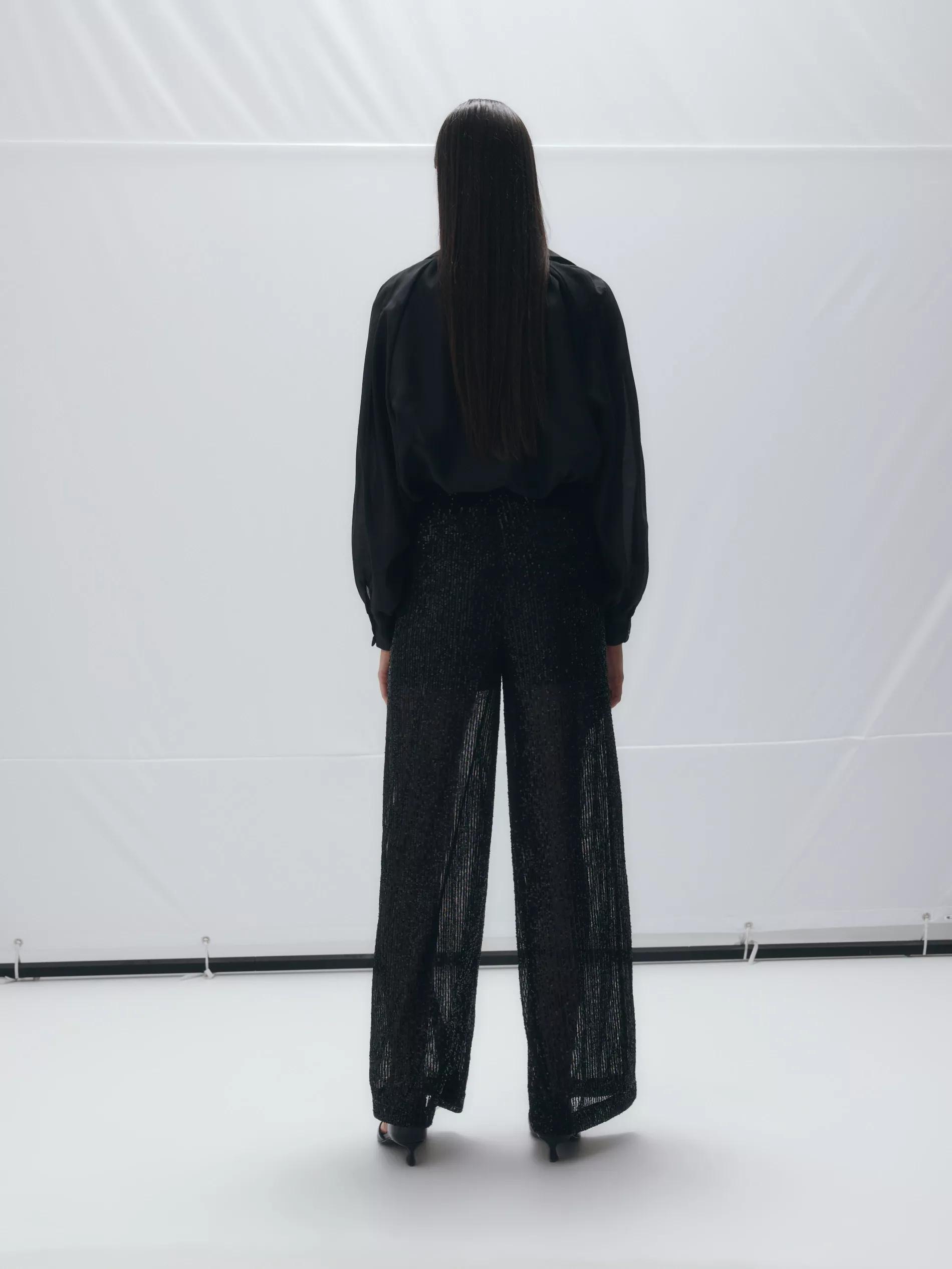Black Sequin Trousers, , large image number 3