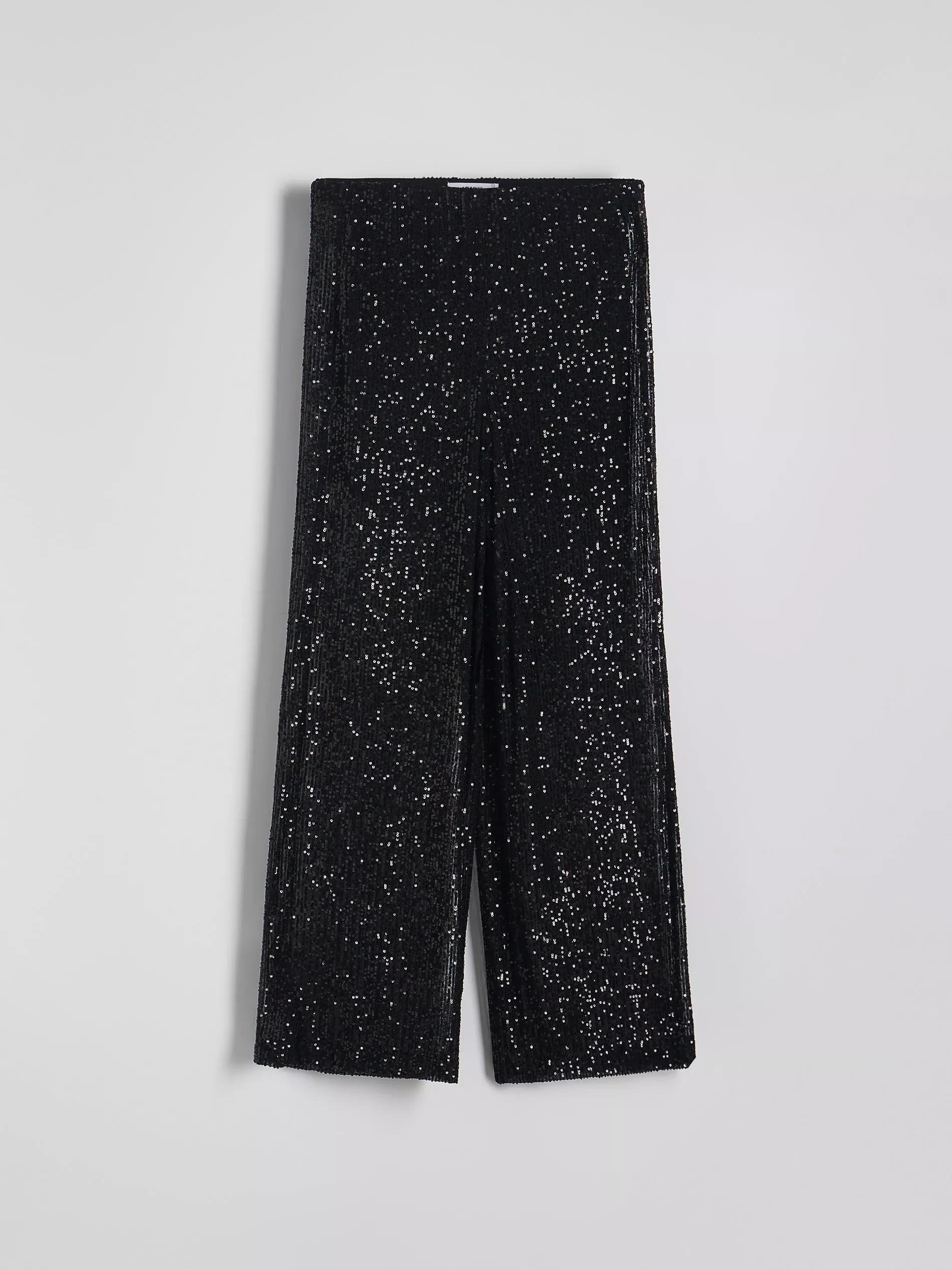 Black Sequin Trousers, , large image number 4