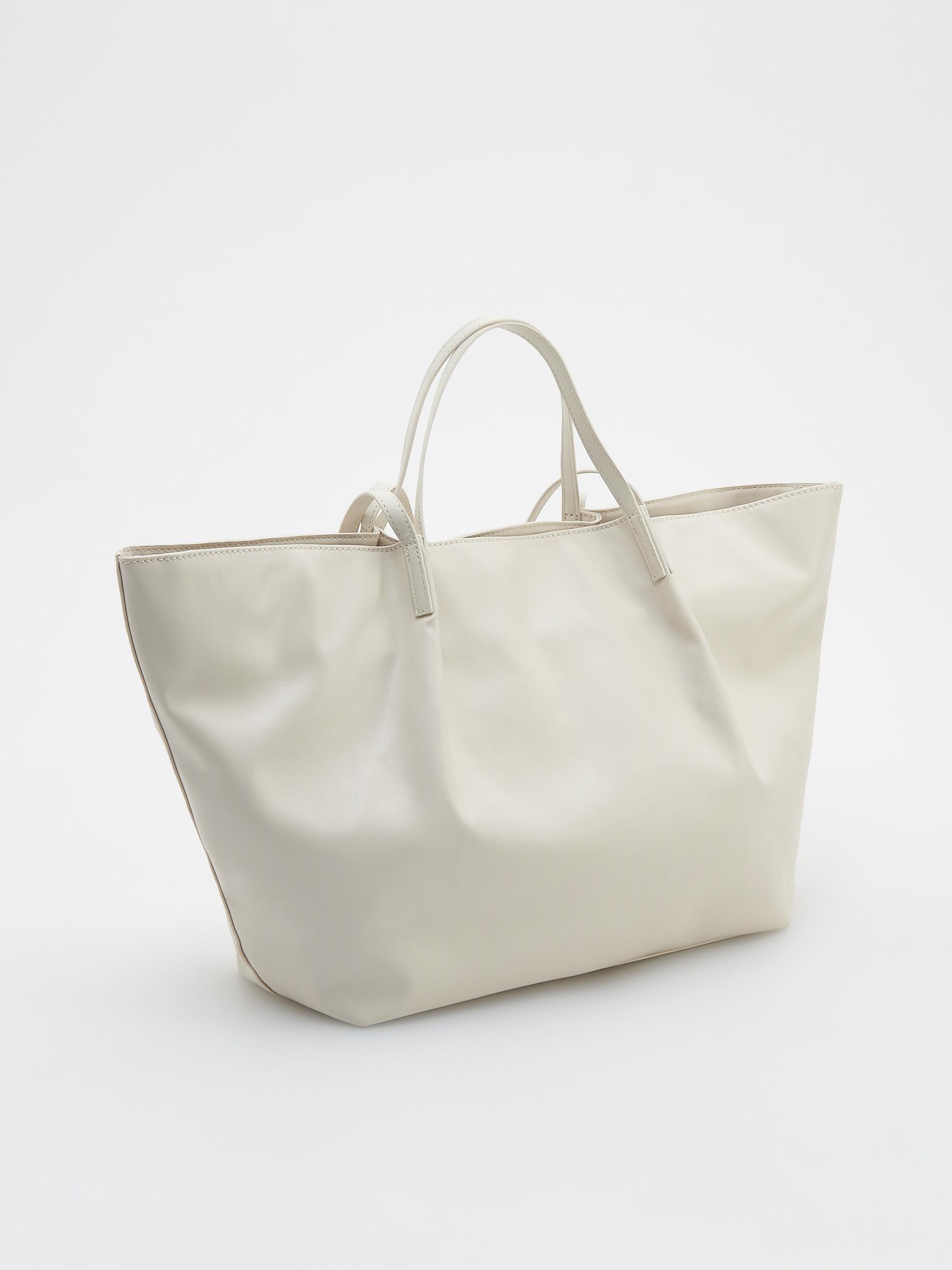 Cream Shopper Bag, , large image number 1