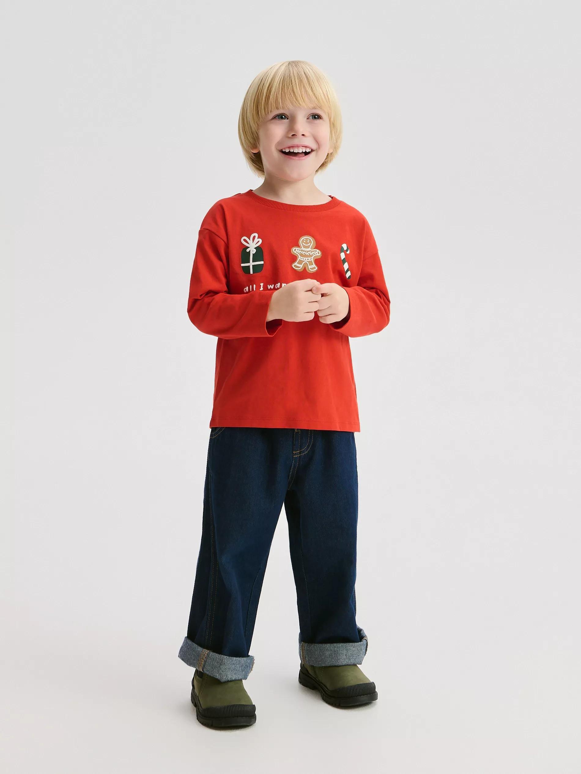 Red Cotton Longsleeve 2 Pack, Red, large image number 3