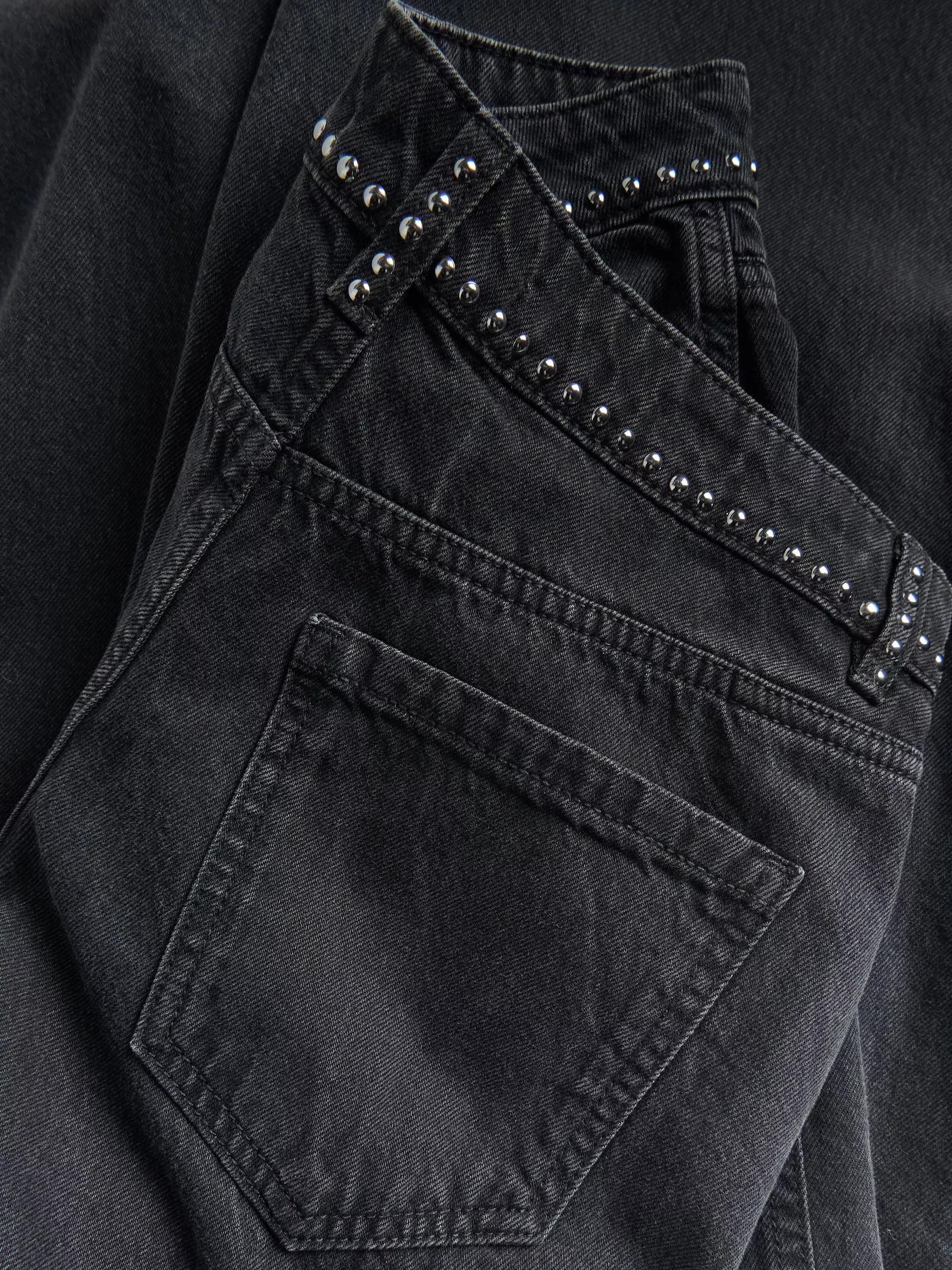 Black Wide-Leg Jeans With Appliquø£Â©S, Black, large image number 5