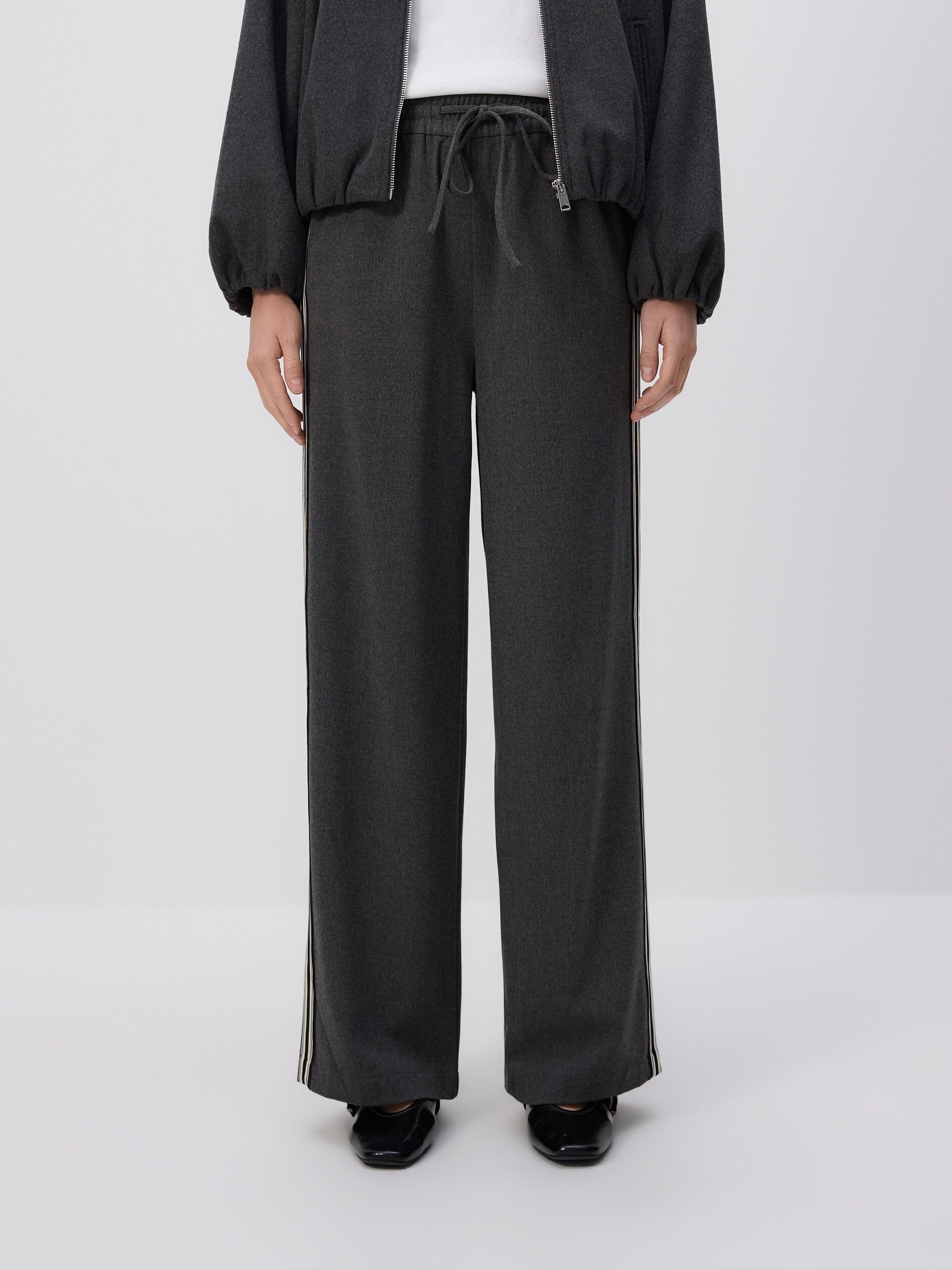 Grey Trousers With Side Stripe, Grey, large image number 2