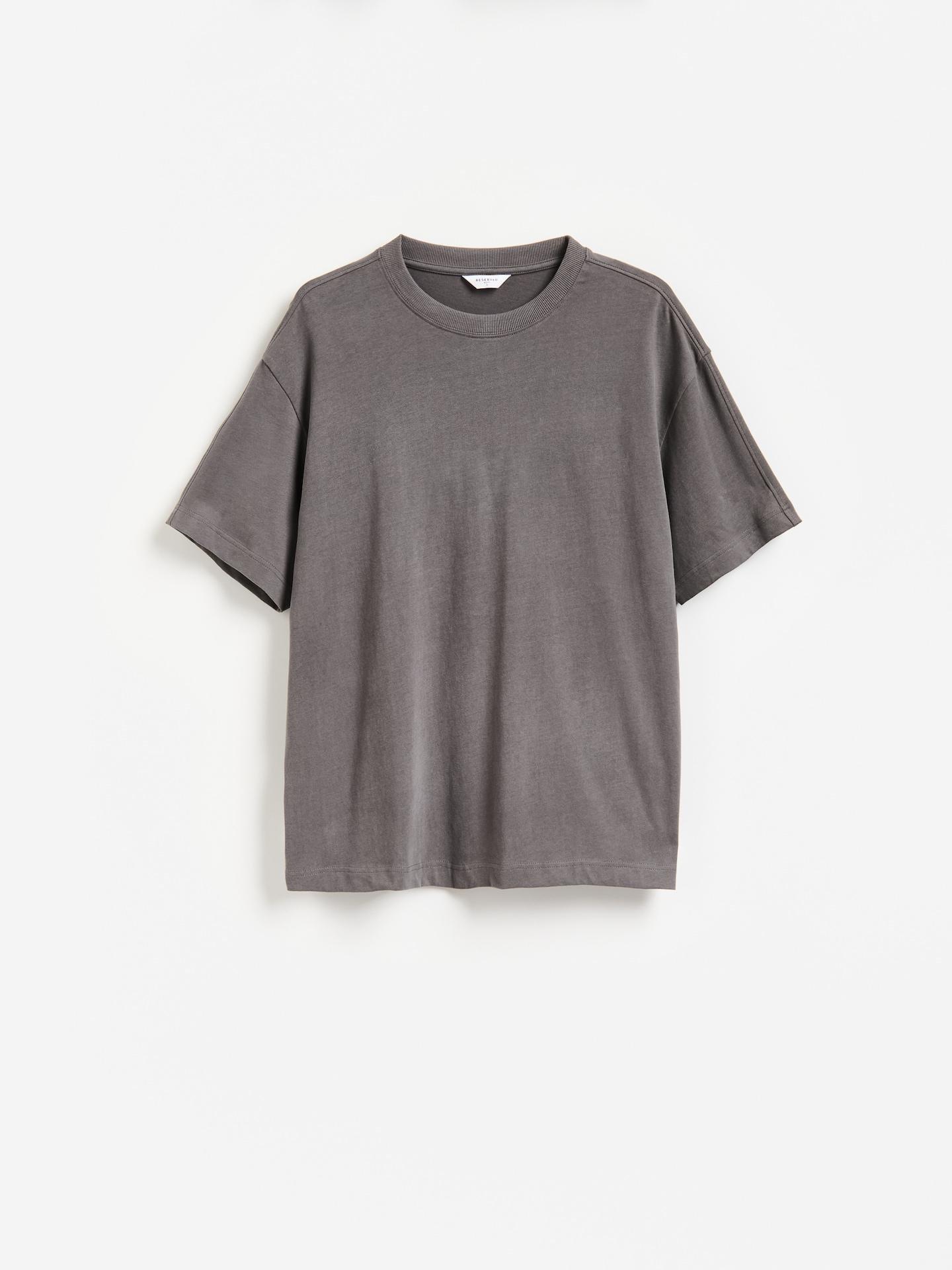 Grey Boxy Cotton T-Shirt, Grey, medium