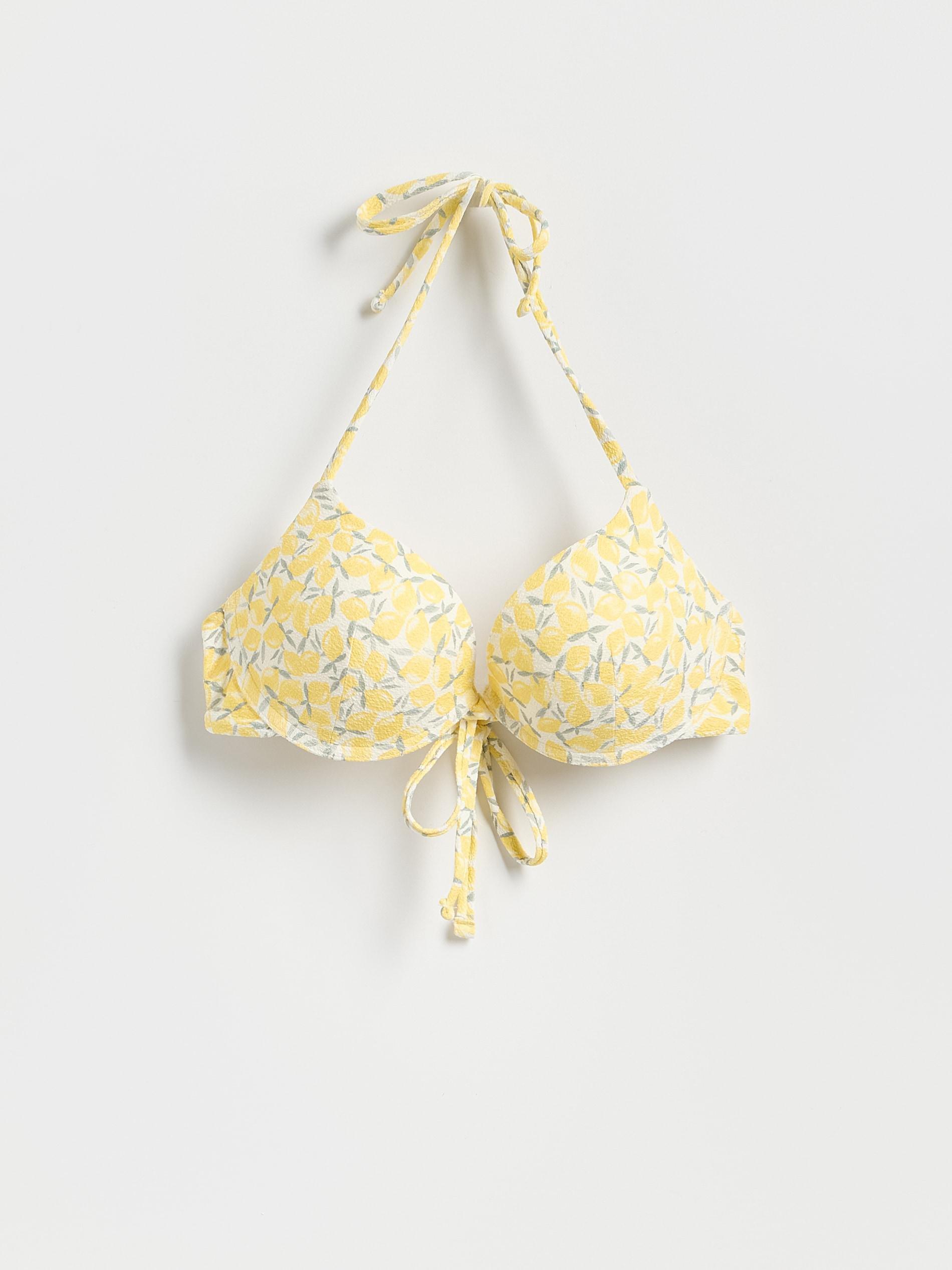 Yellow Beachwear Bra, Yellow, large image number 5
