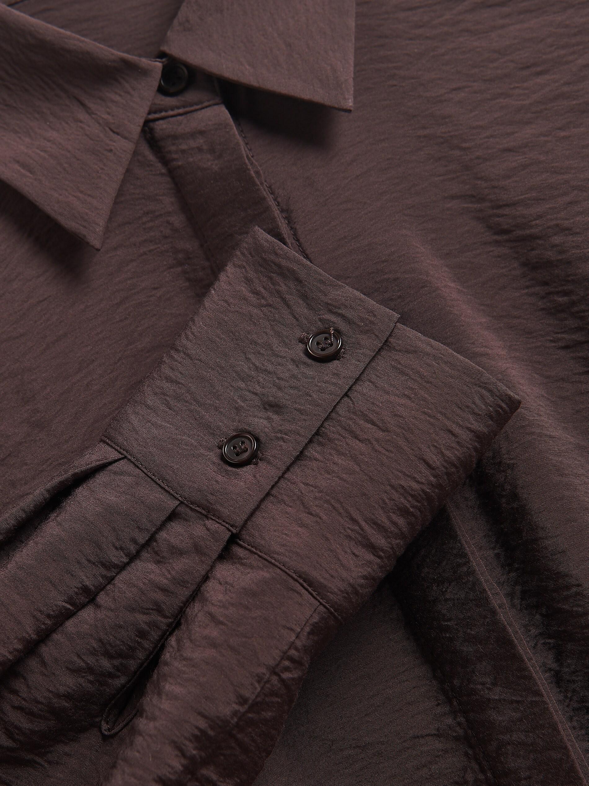 Brown Viscose Shirt, Brown, large image number 5