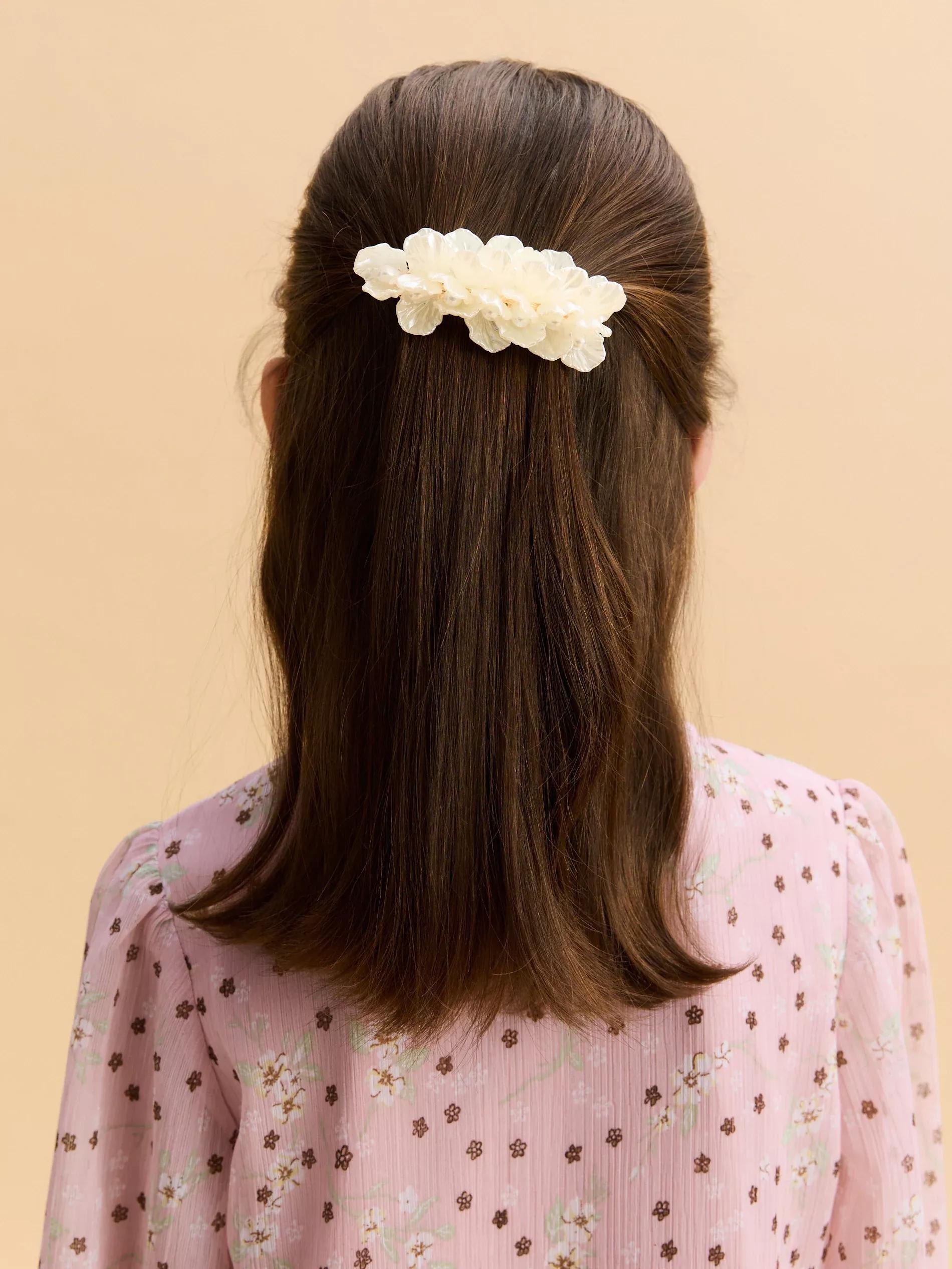 Cream Hair Accessories Set, Kids Girls, Ivory, large image number 1
