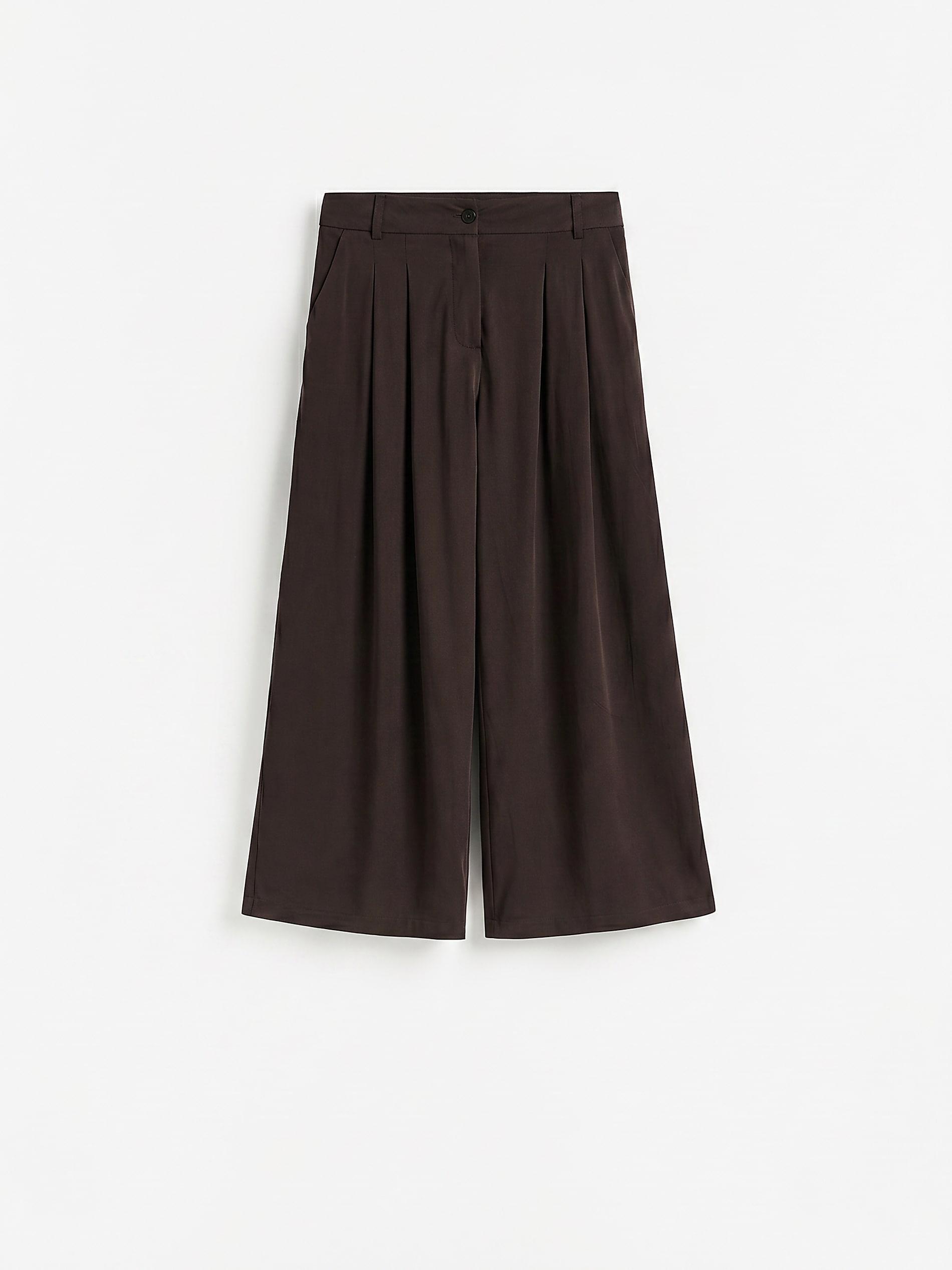 بنطال بني غني بالفيسكوز, Brown, large image number 4