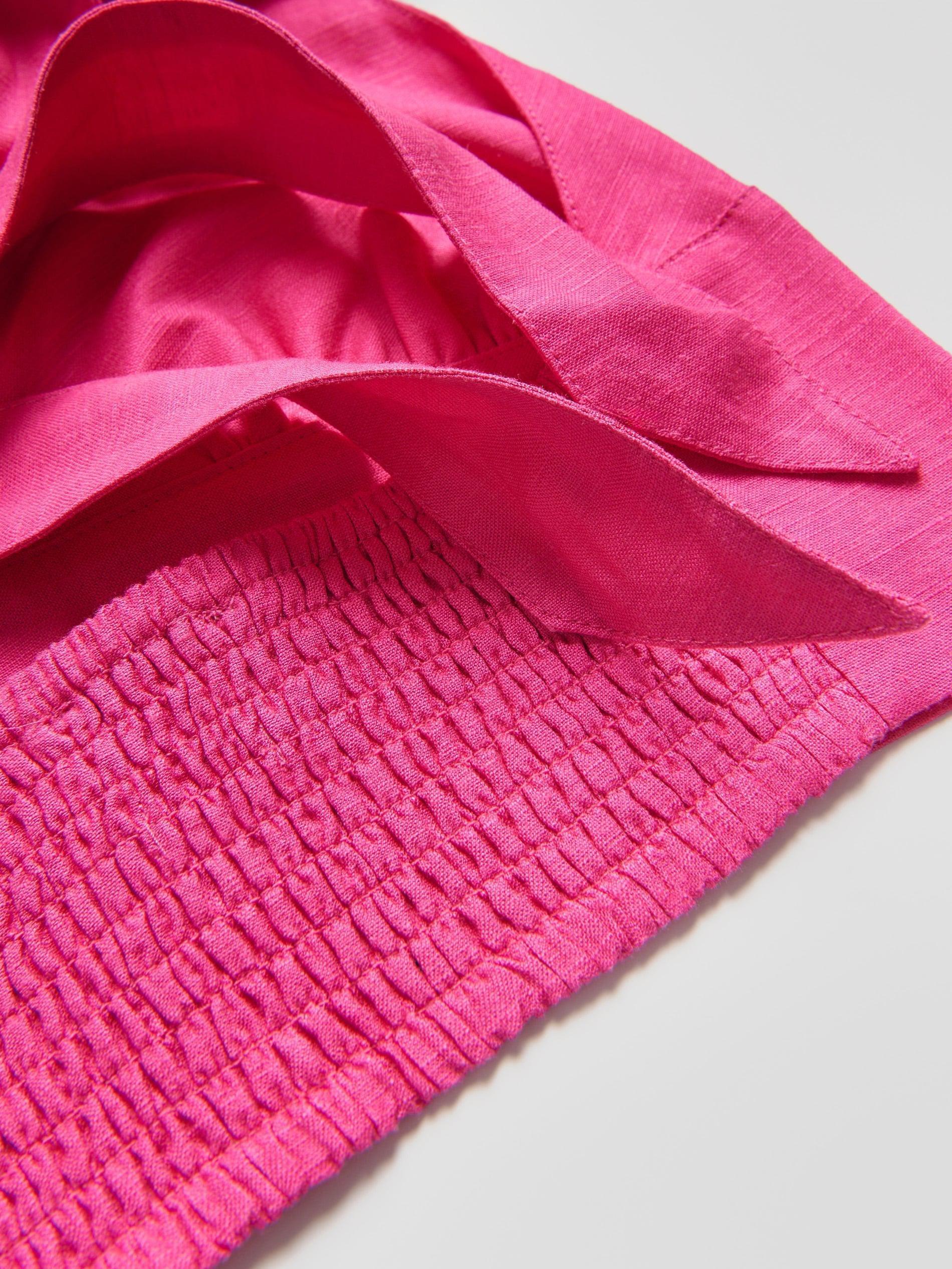 Fuchsia Linen Blend Top, , large image number 5
