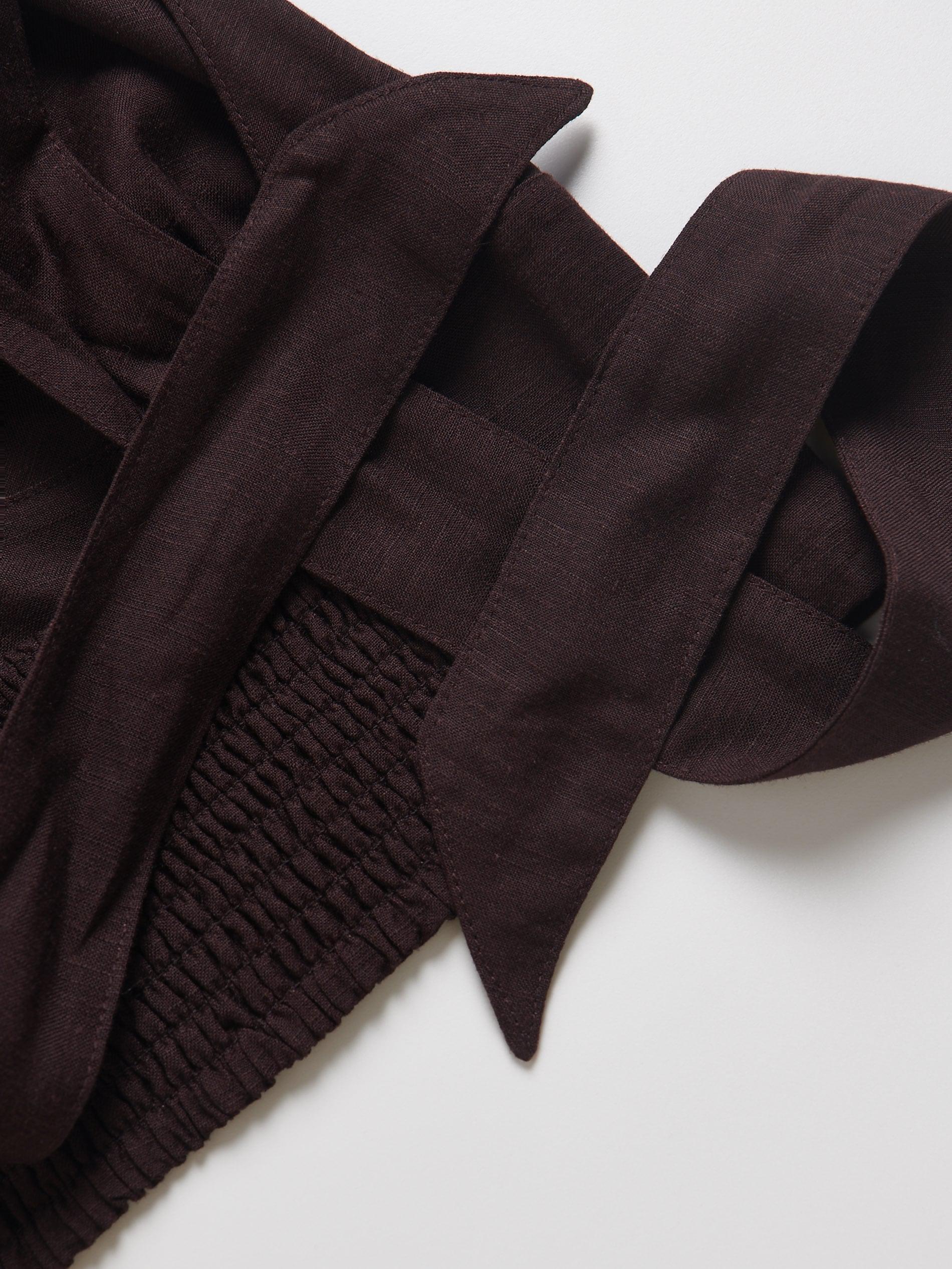 Brown Linen Blend Top, , large image number 5