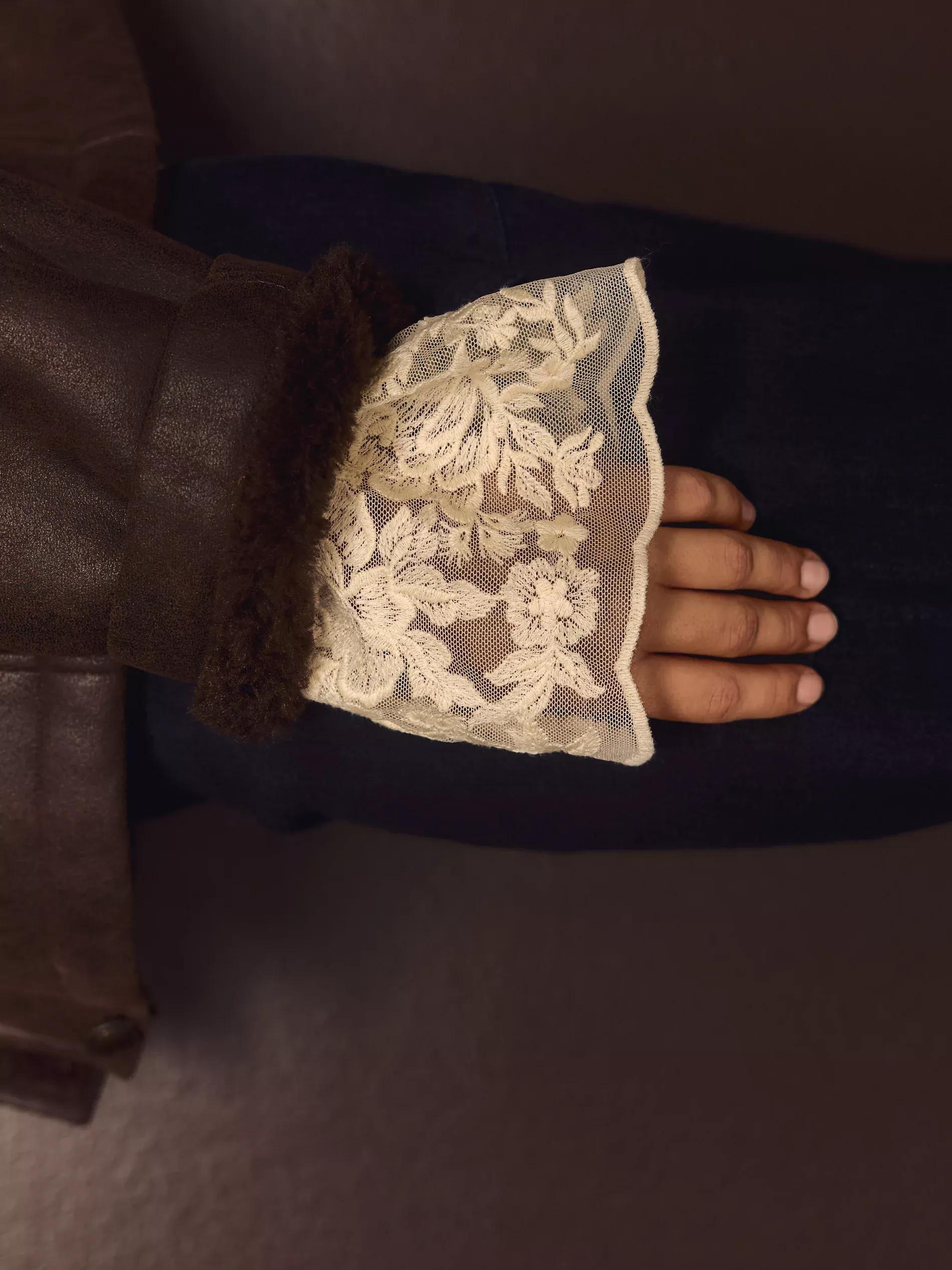 Beige Blouse With Embroidered Decoration, Ivory, large image number 5