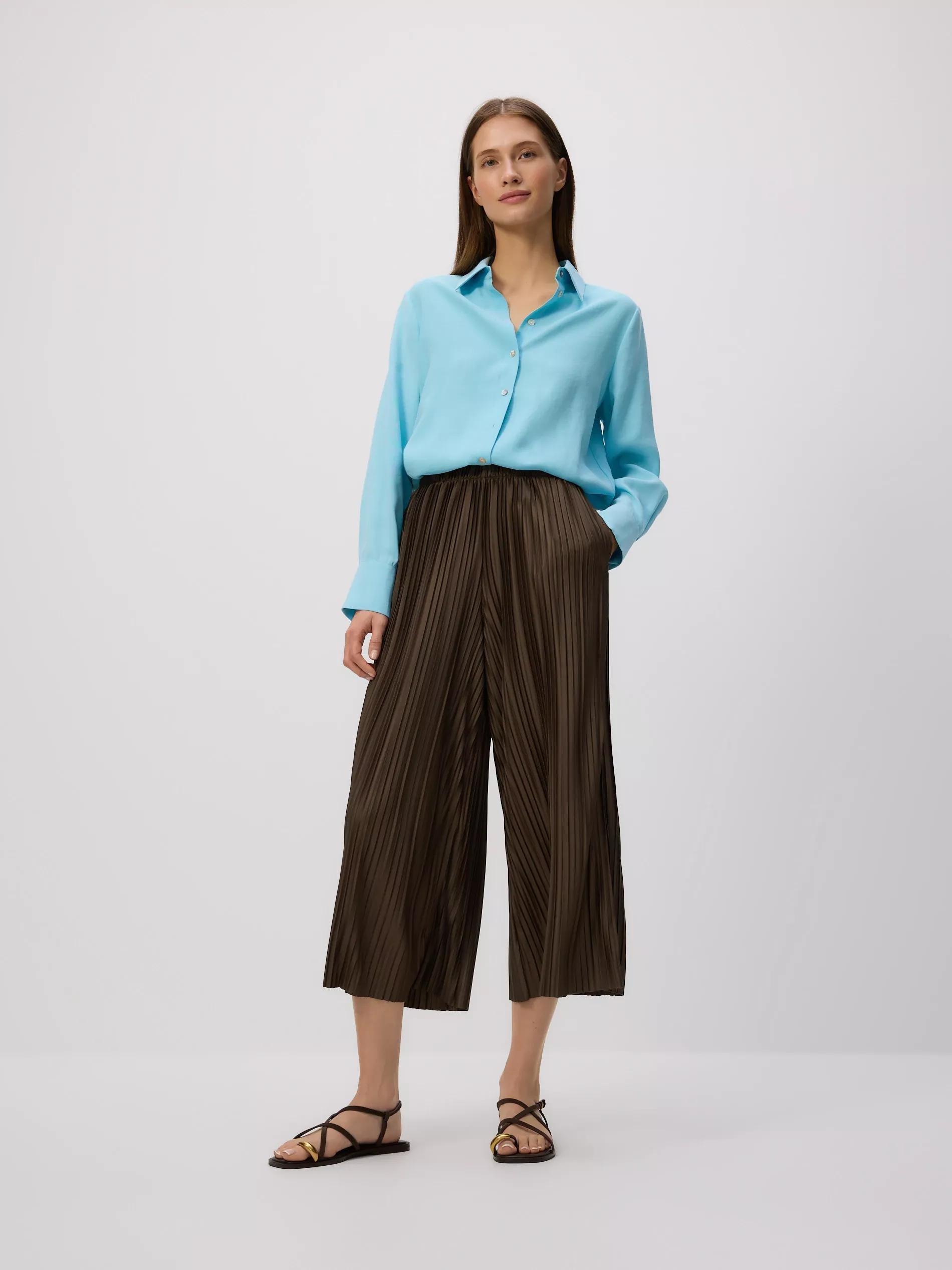 BROWNISH GREEN LADIES` TROUSERS, , large image number 0