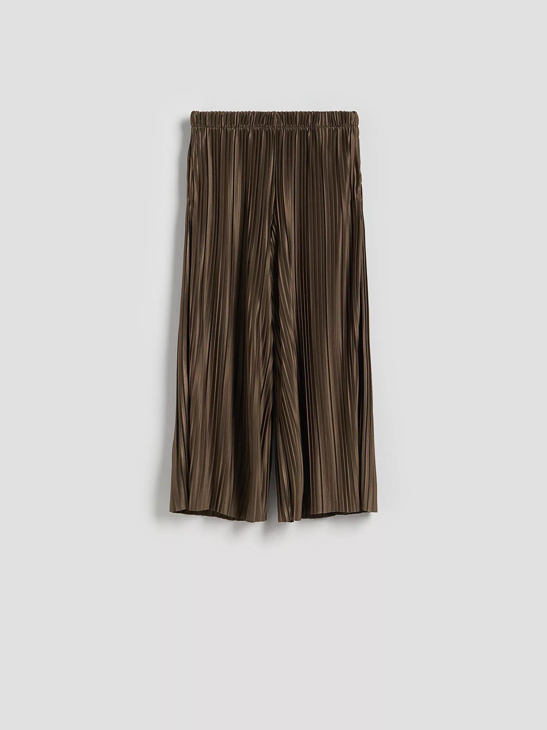 BROWNISH GREEN LADIES` TROUSERS, Khaki, large image number 5