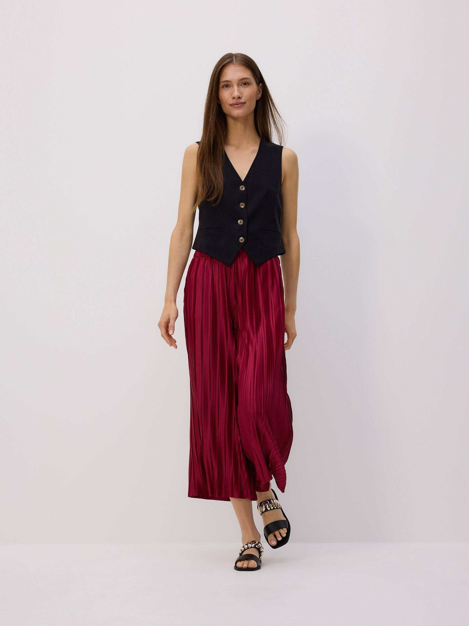 MAROON LADIES` TROUSERS, Burgundy, medium