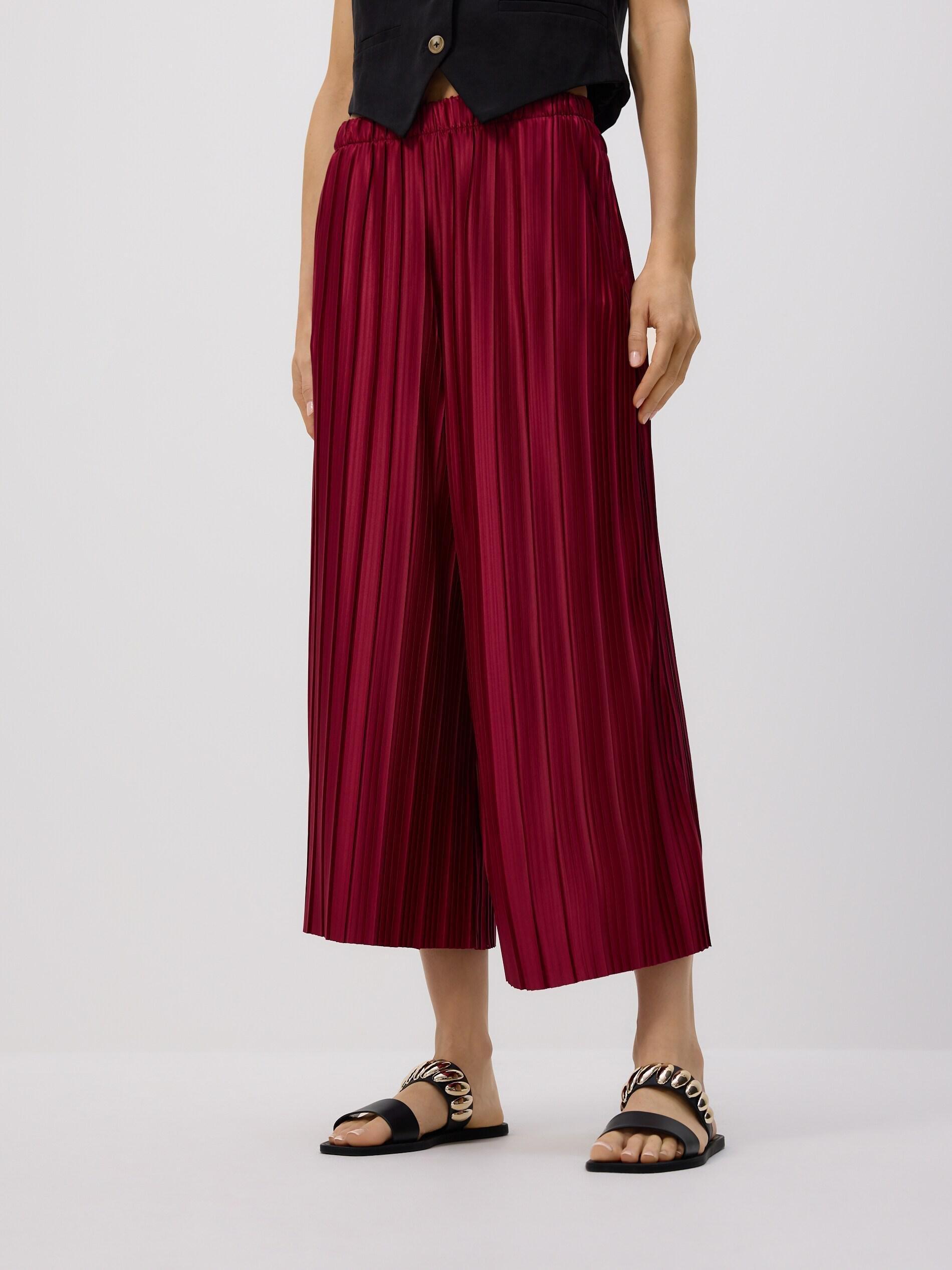 MAROON LADIES` TROUSERS, Burgundy, medium