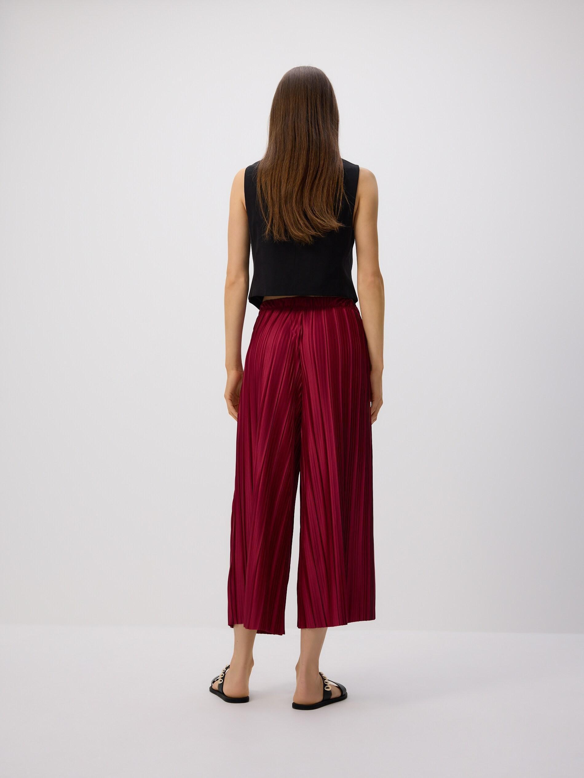 MAROON LADIES` TROUSERS, Burgundy, large image number 3