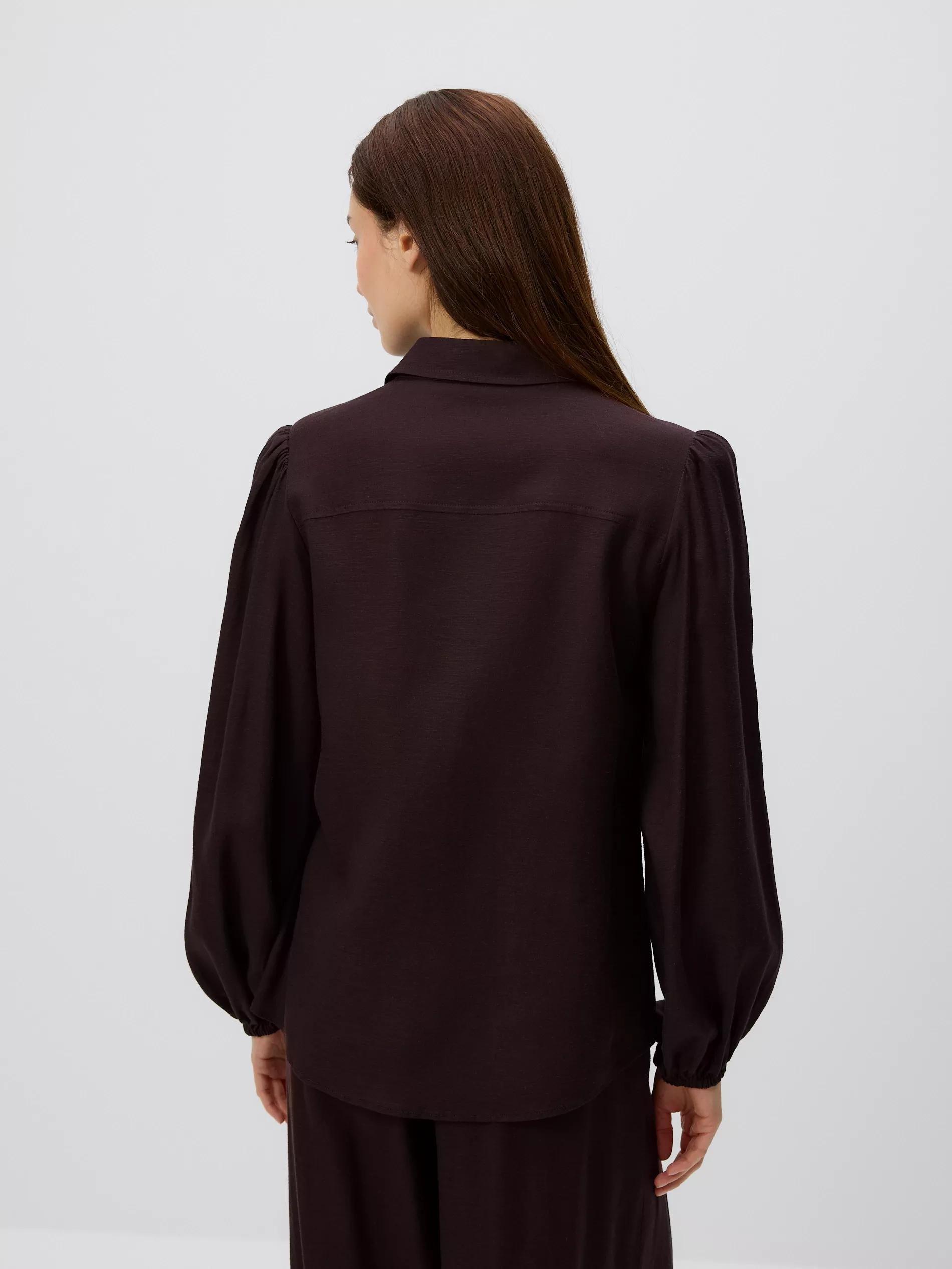 Brown Linen Blend Shirt, , large image number 1