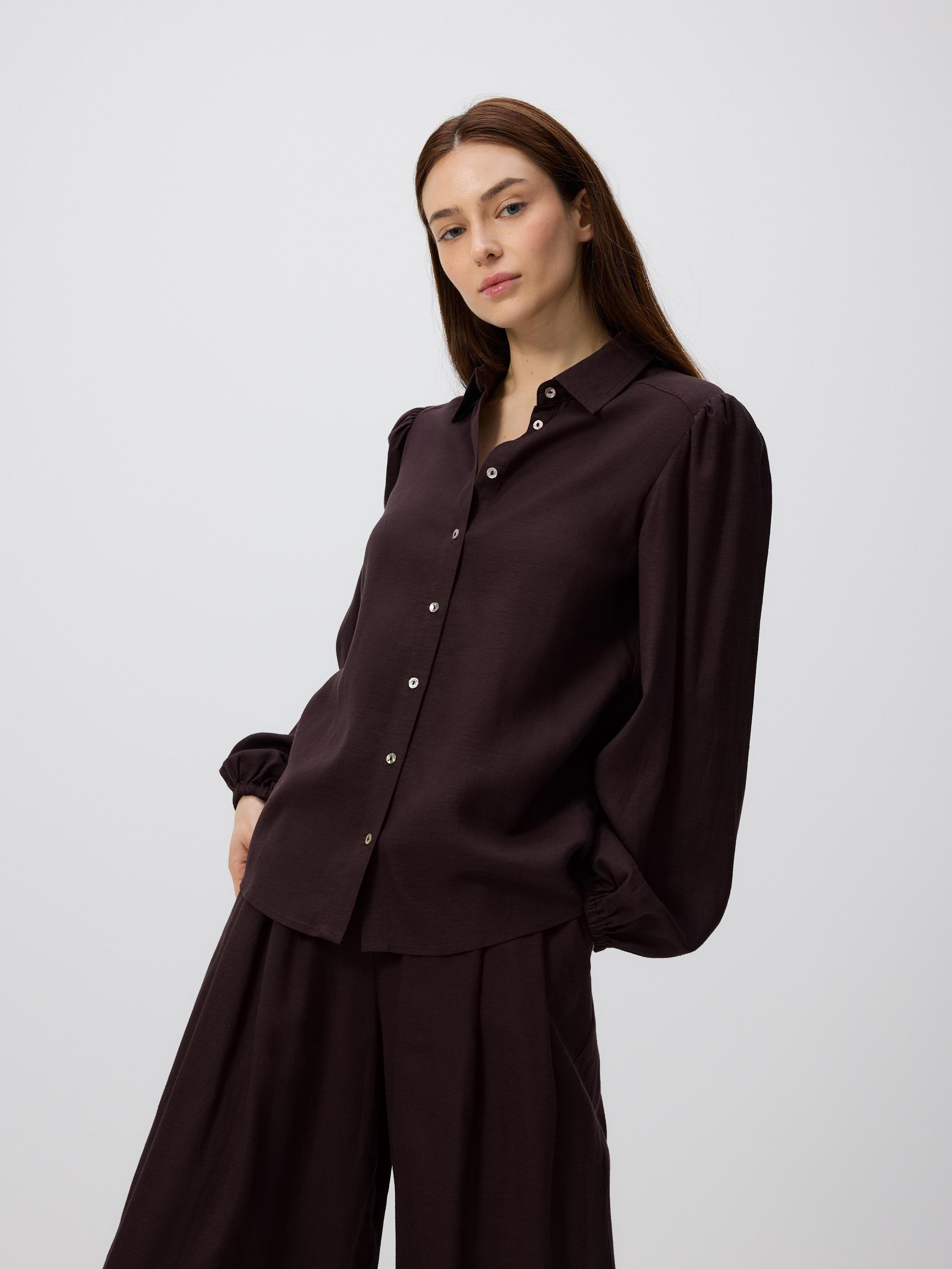 Brown Linen Blend Shirt, , large image number 3