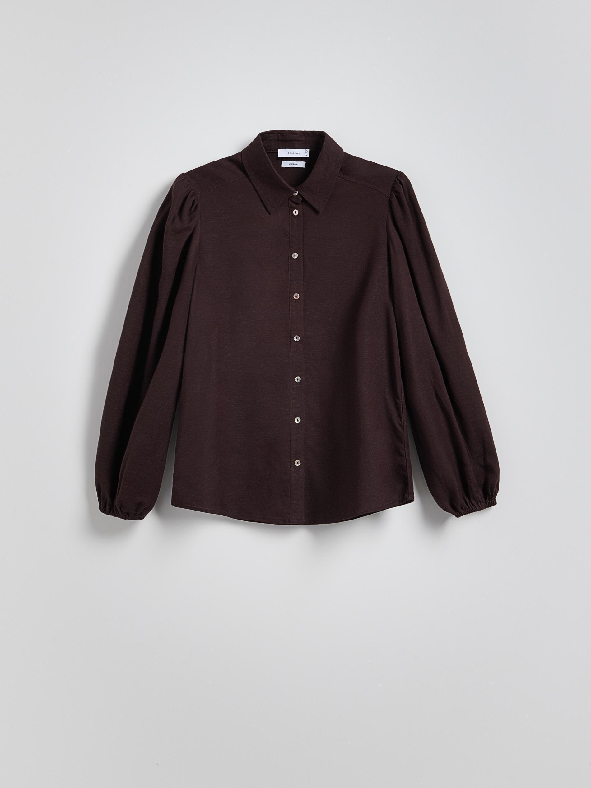 Brown Linen Blend Shirt, , large image number 5