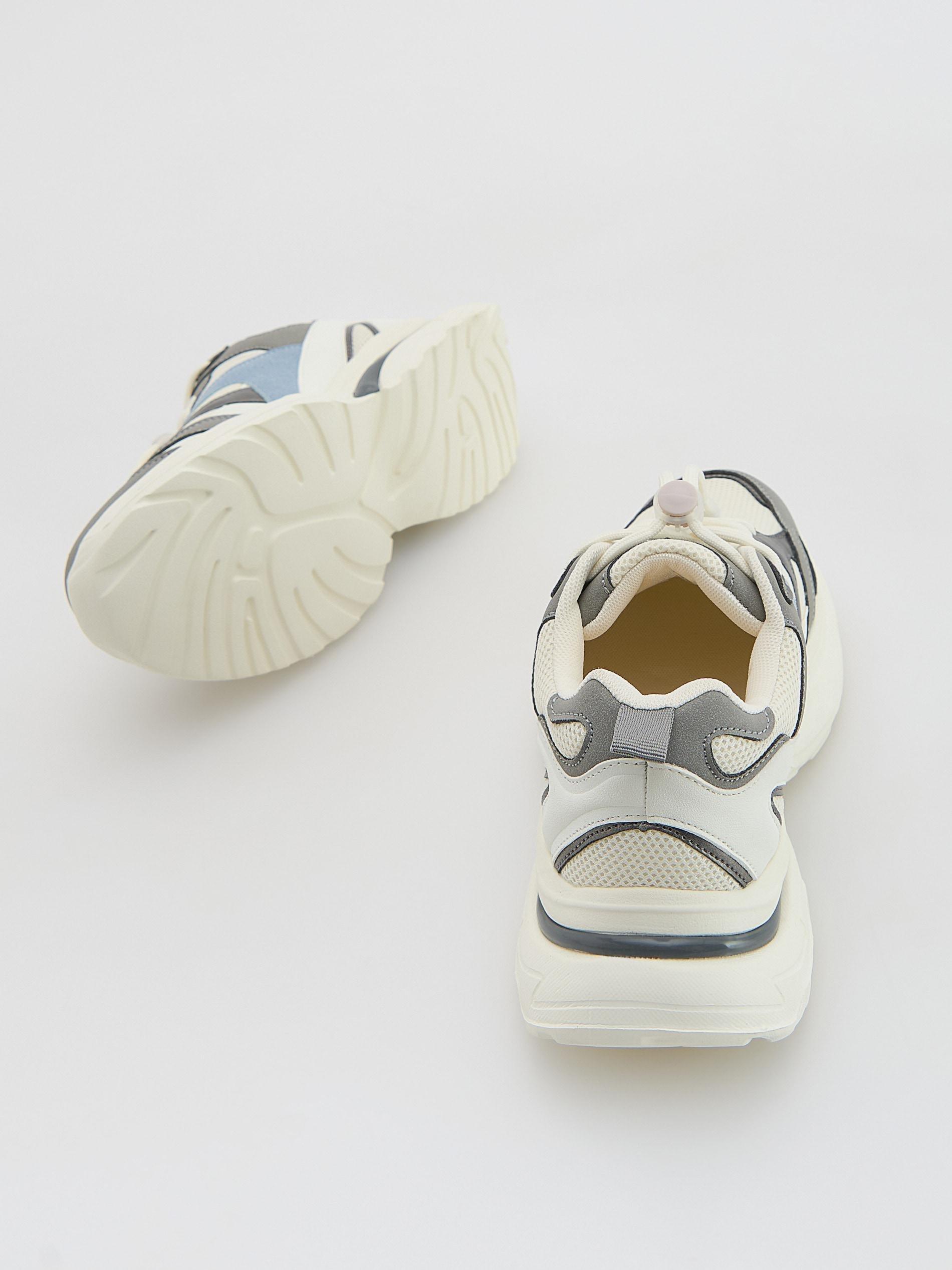 Cream Classic Sneakers, Ivory, large image number 2