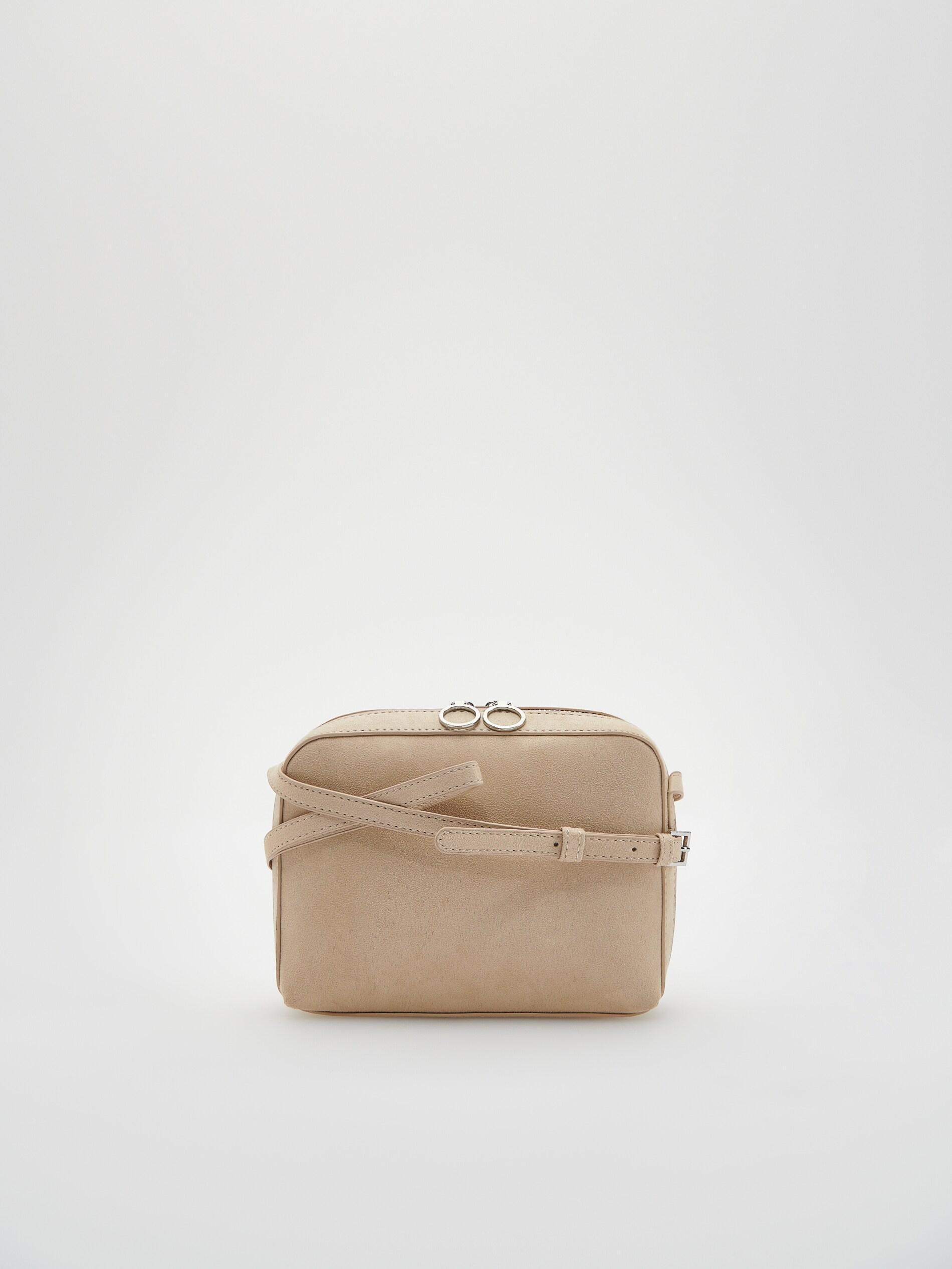 Beige Faux Suede Bag, , large image number 0