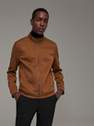Reserved - Brown Sweatshirt With Stand Up Collar
