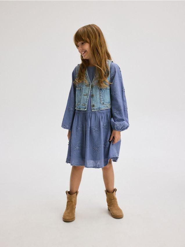 Blue Dress,Kids Girl, , large image number 0