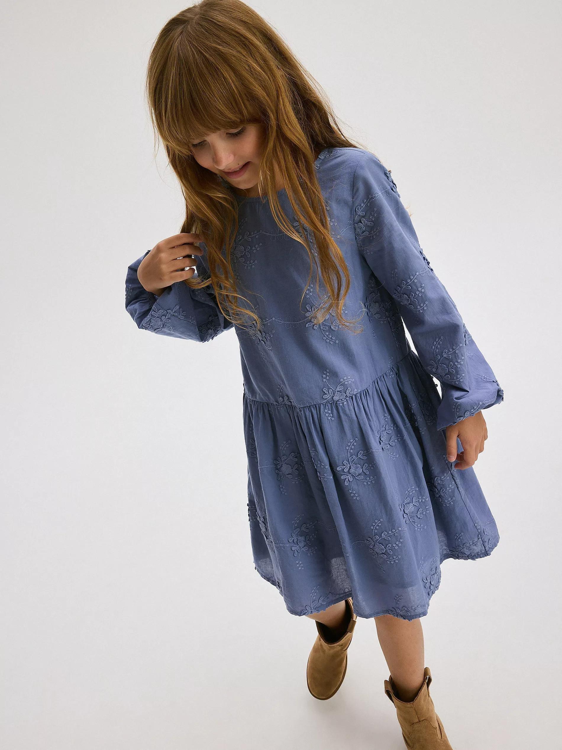 Blue Dress,Kids Girl, , large image number 3