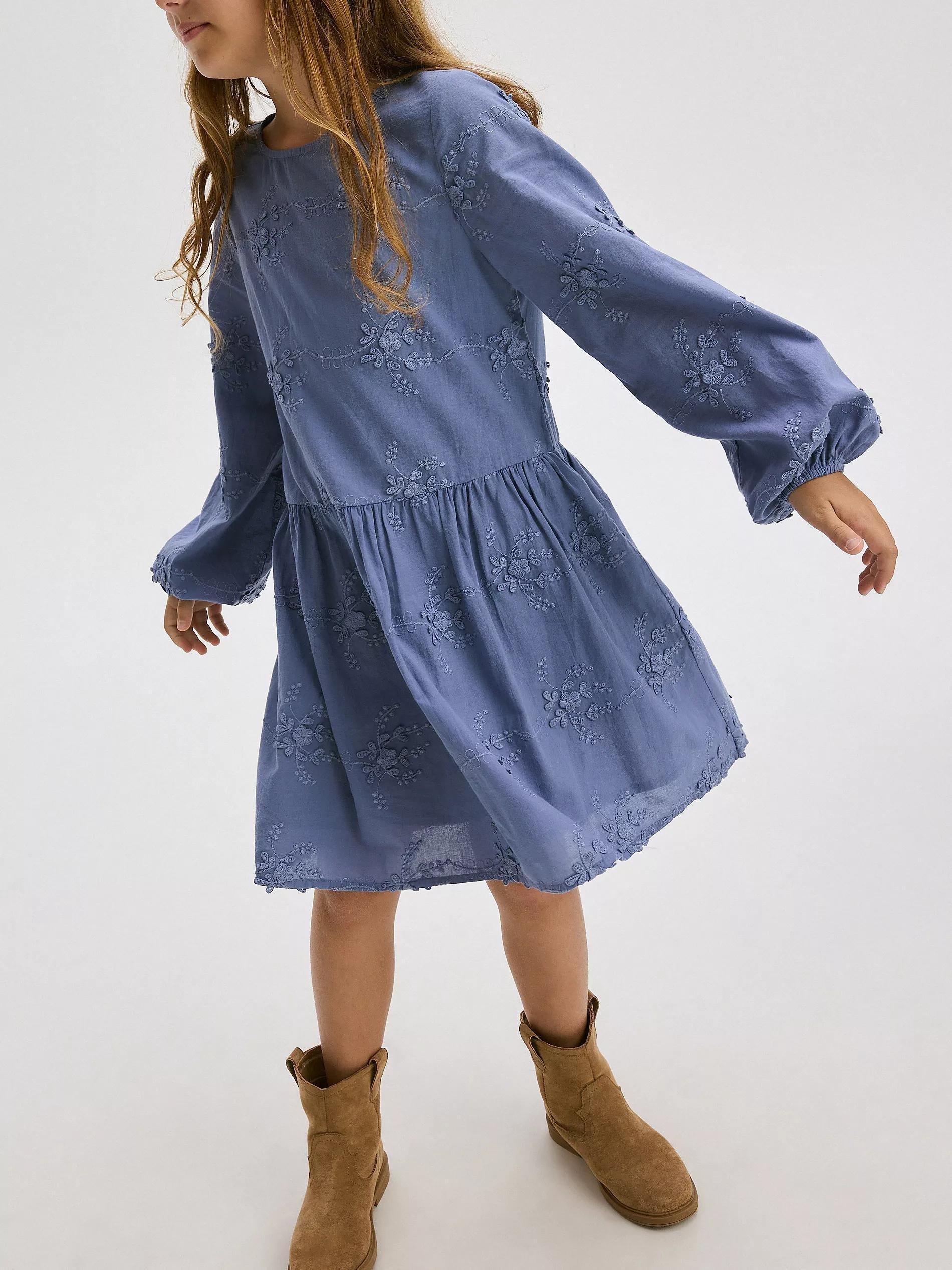 Blue Dress,Kids Girl, , large image number 4