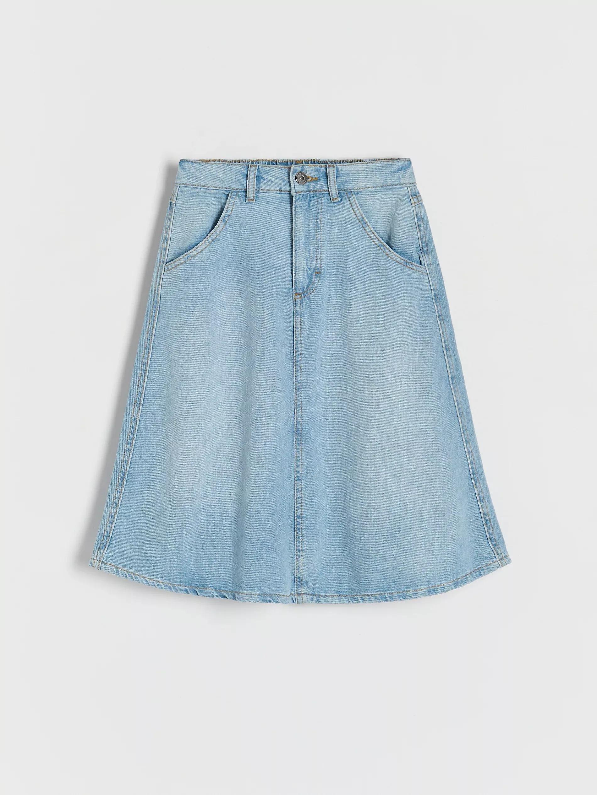 BLUE Denim skirt, , large image number 1