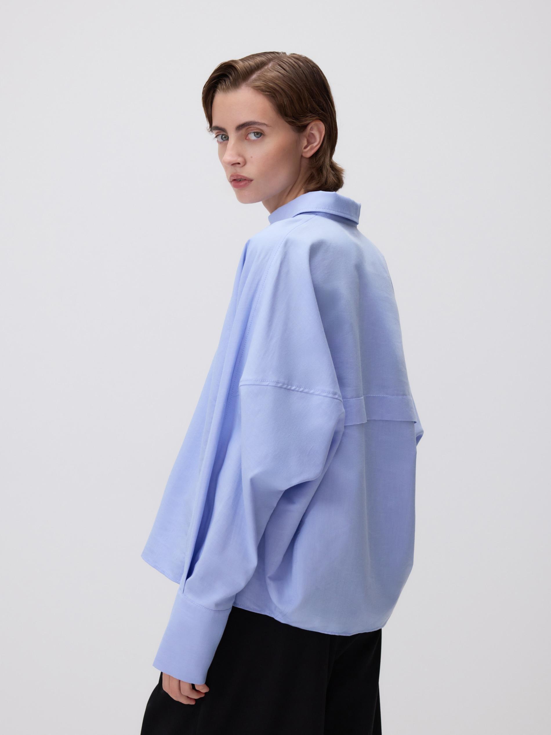 PALE BLUE Cropped shirt, Blue, large image number 3