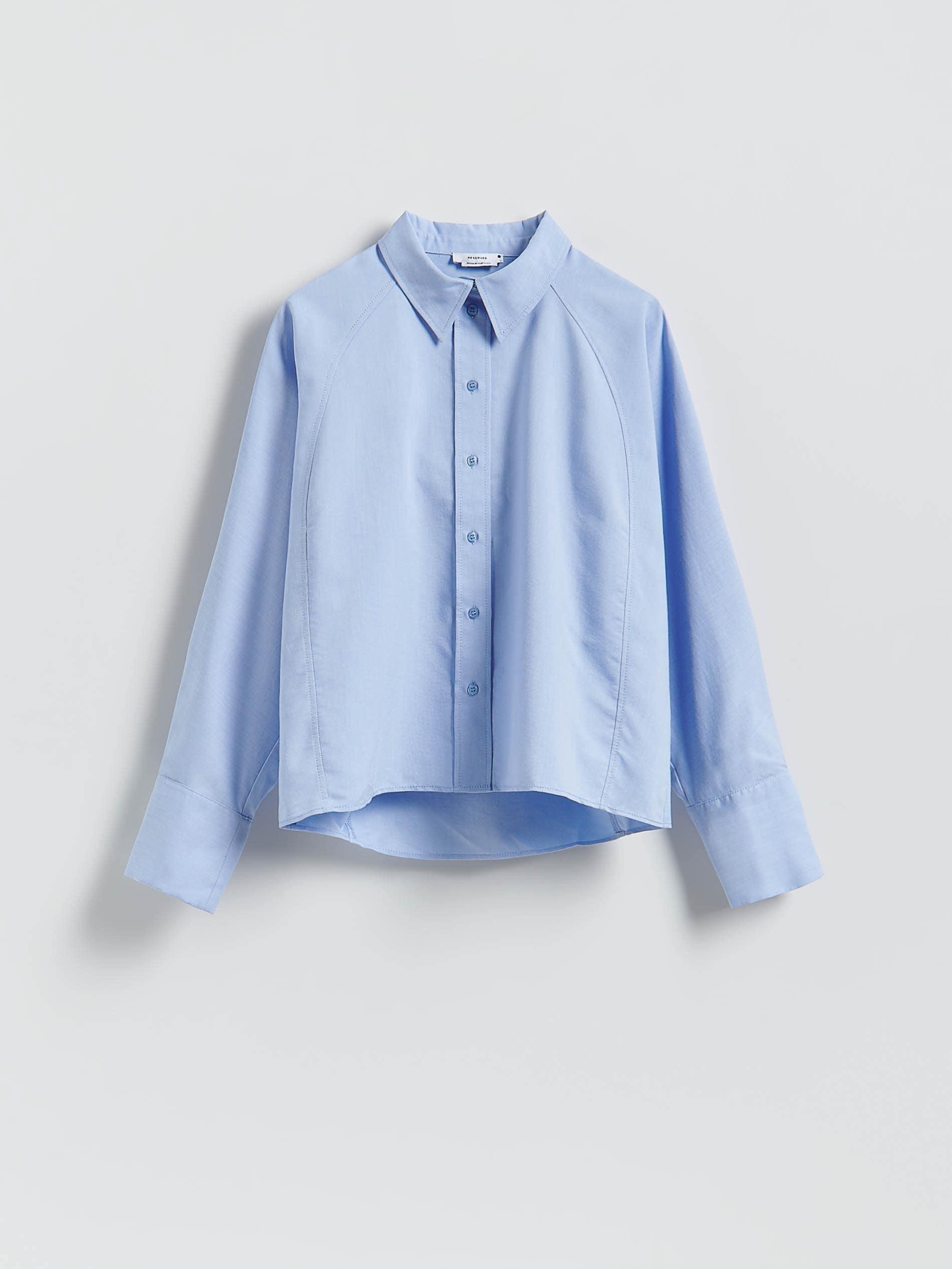 PALE BLUE Cropped shirt, Blue, large image number 4