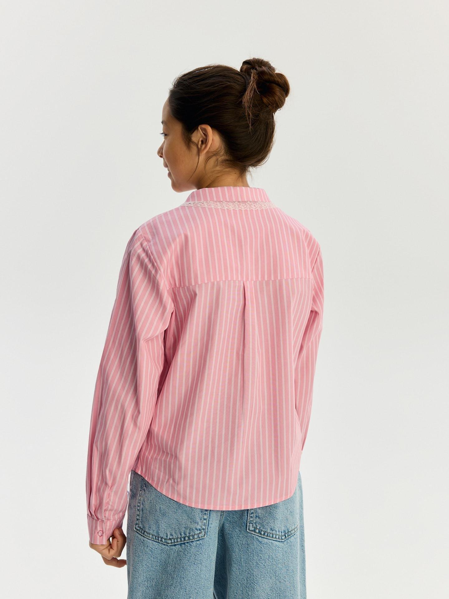Pink Shirt With Tie, Pink, large image number 5