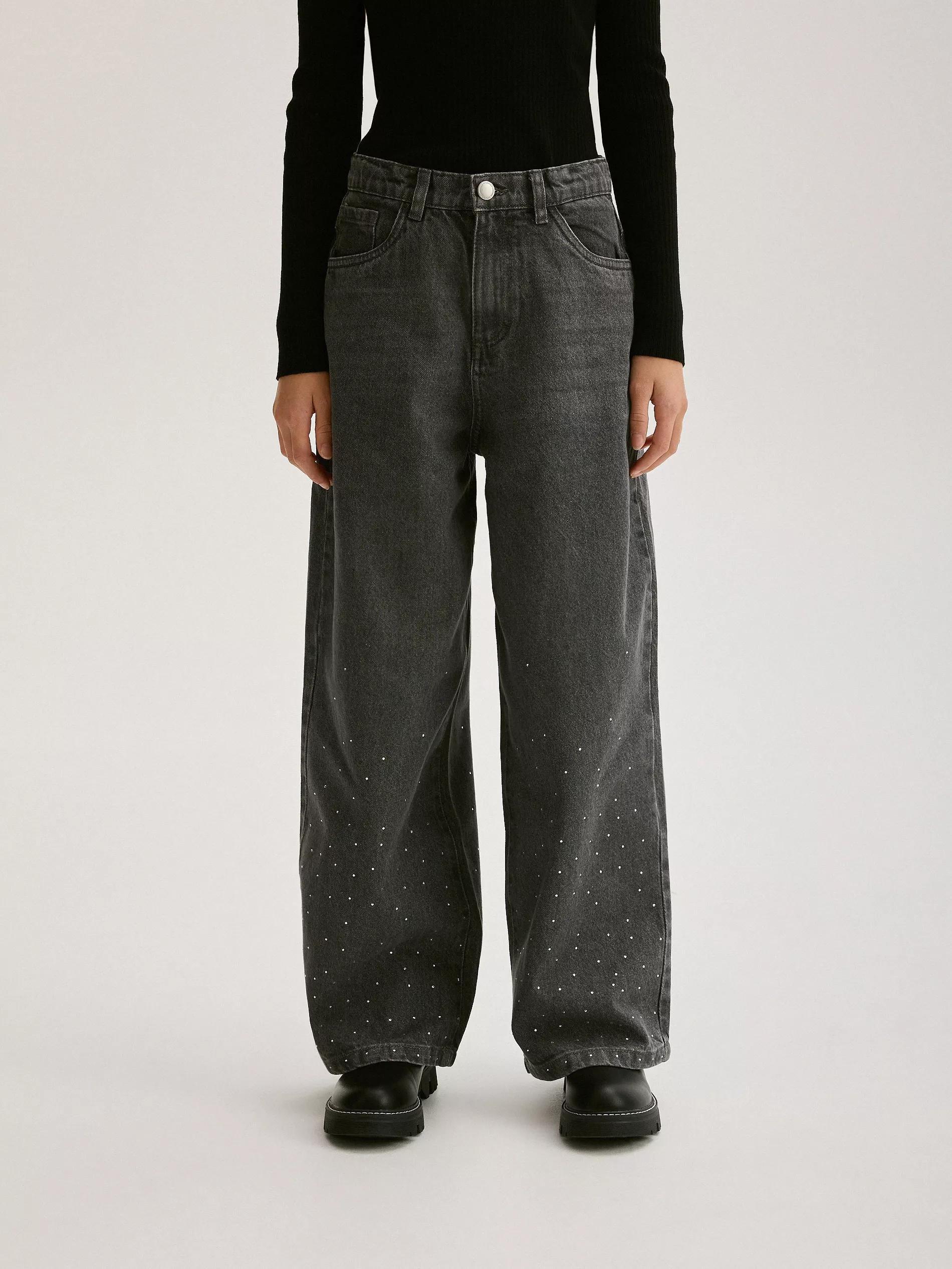 Grey Wide Leg Trousers, Kids Girls, , large image number 5