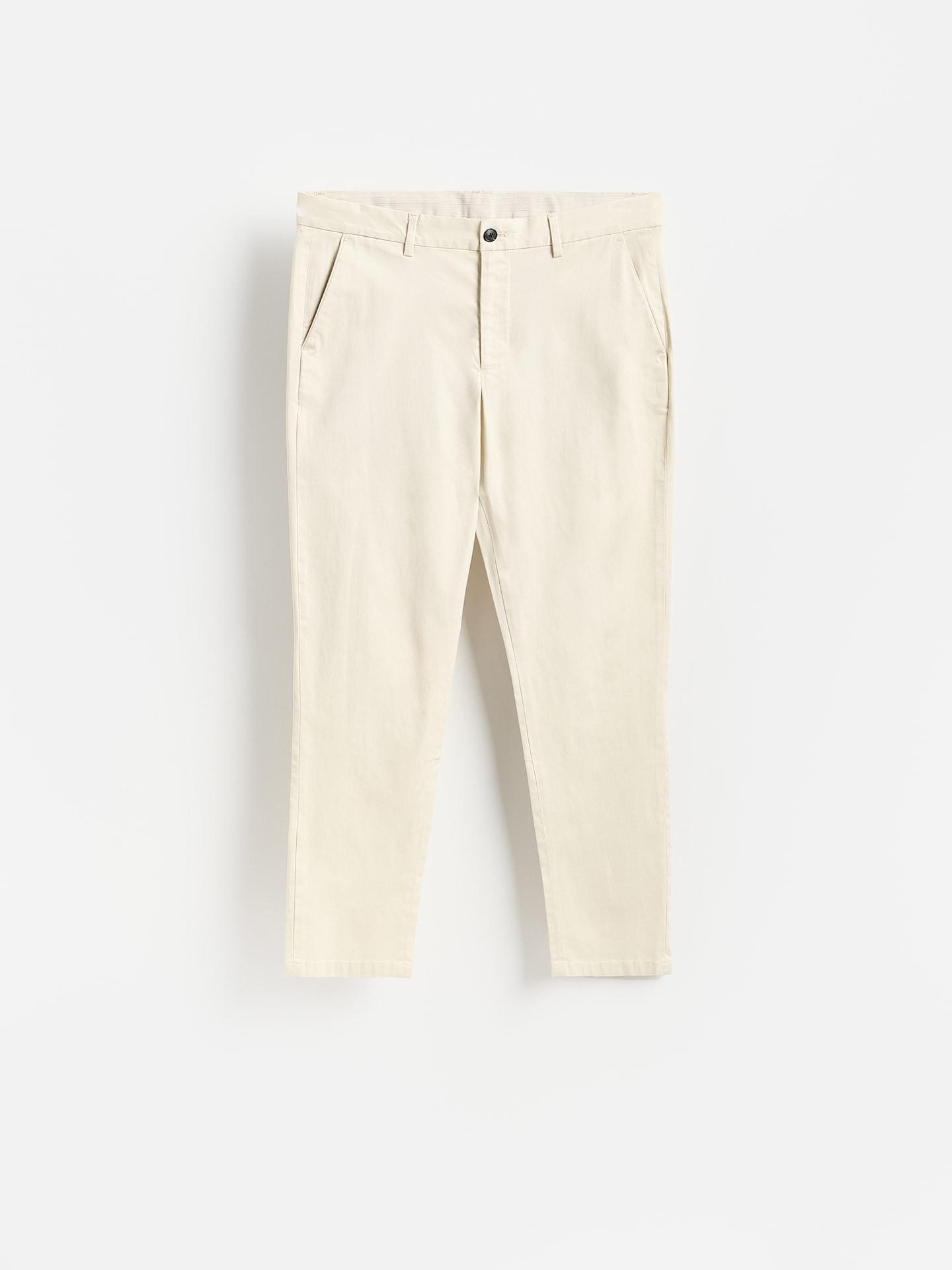 Beige Chino Slim Fit Trousers, Beige, medium