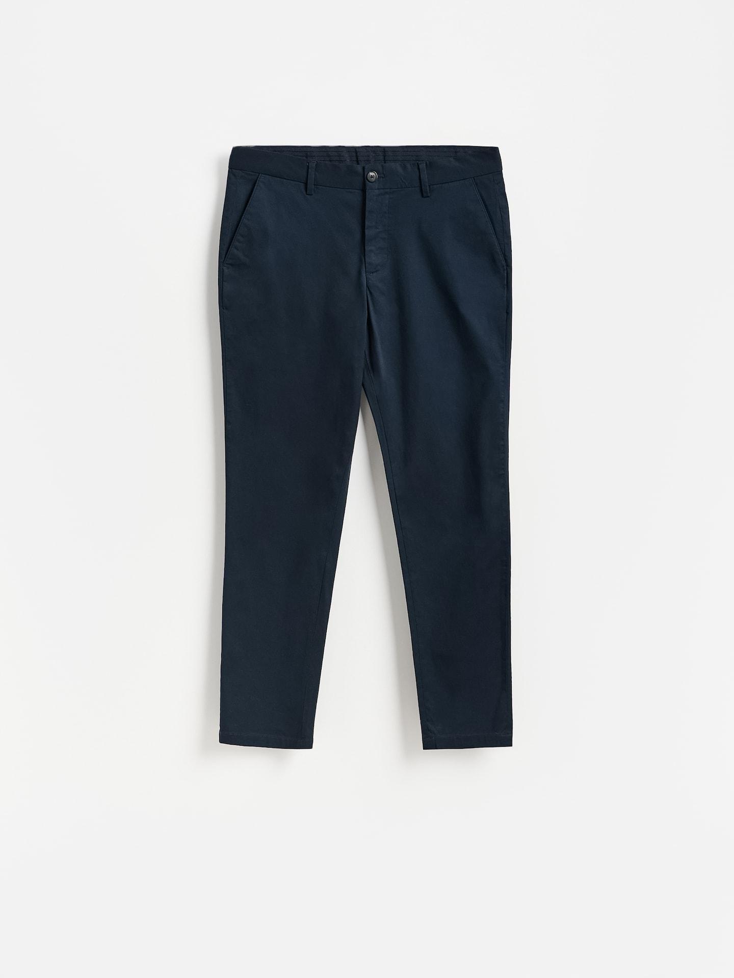 Blue Chino Slim Fit Trousers, Navy, large image number 0