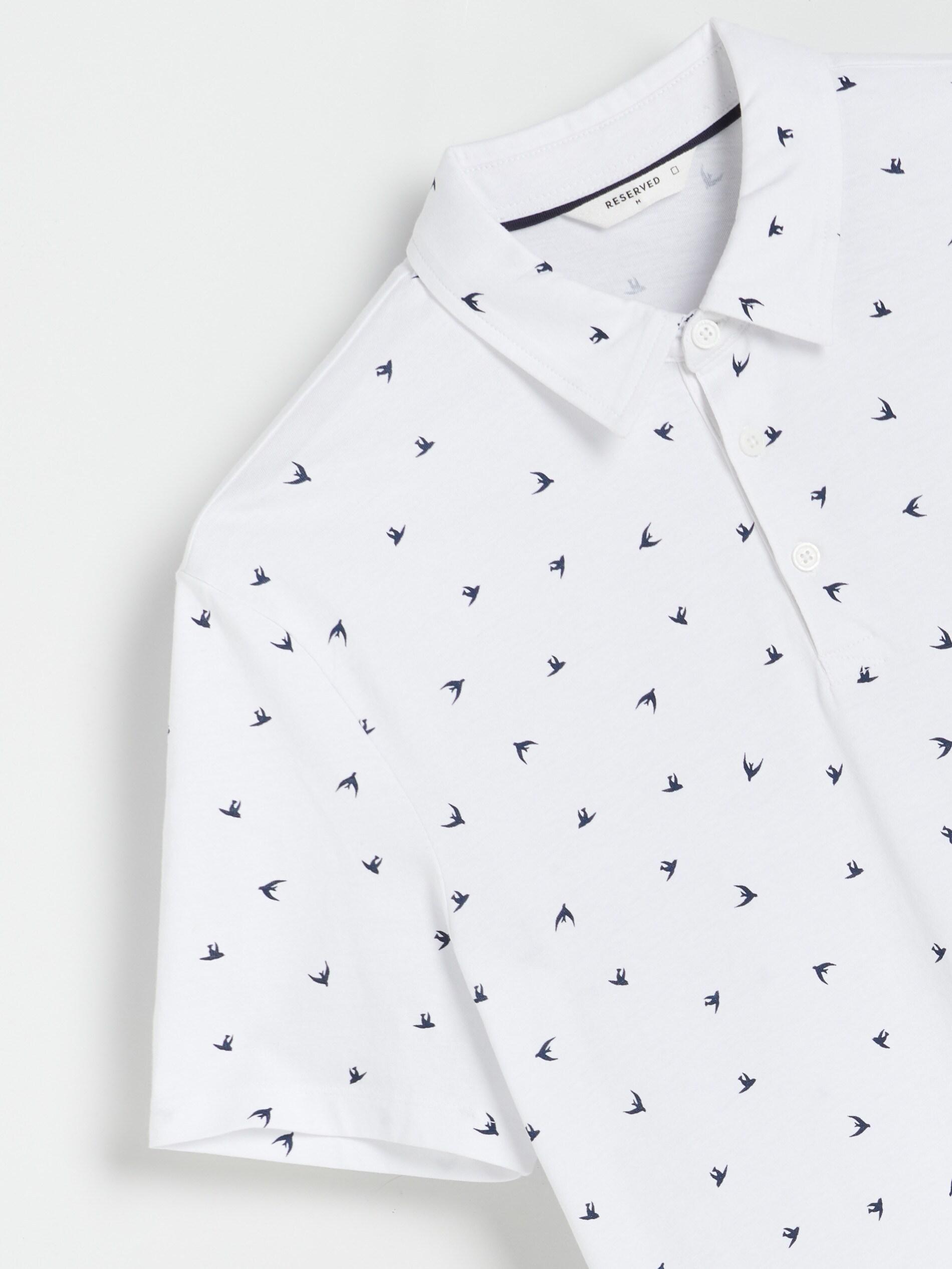 White Regular fit polo shirt, , large image number 2